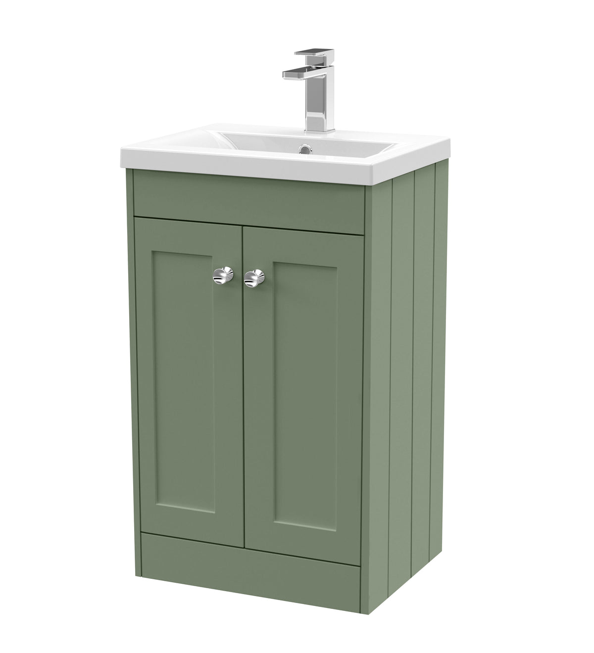 Old London Ashwick 500mm Floorstanding 2-Door Unit With Mid-Edged Basin