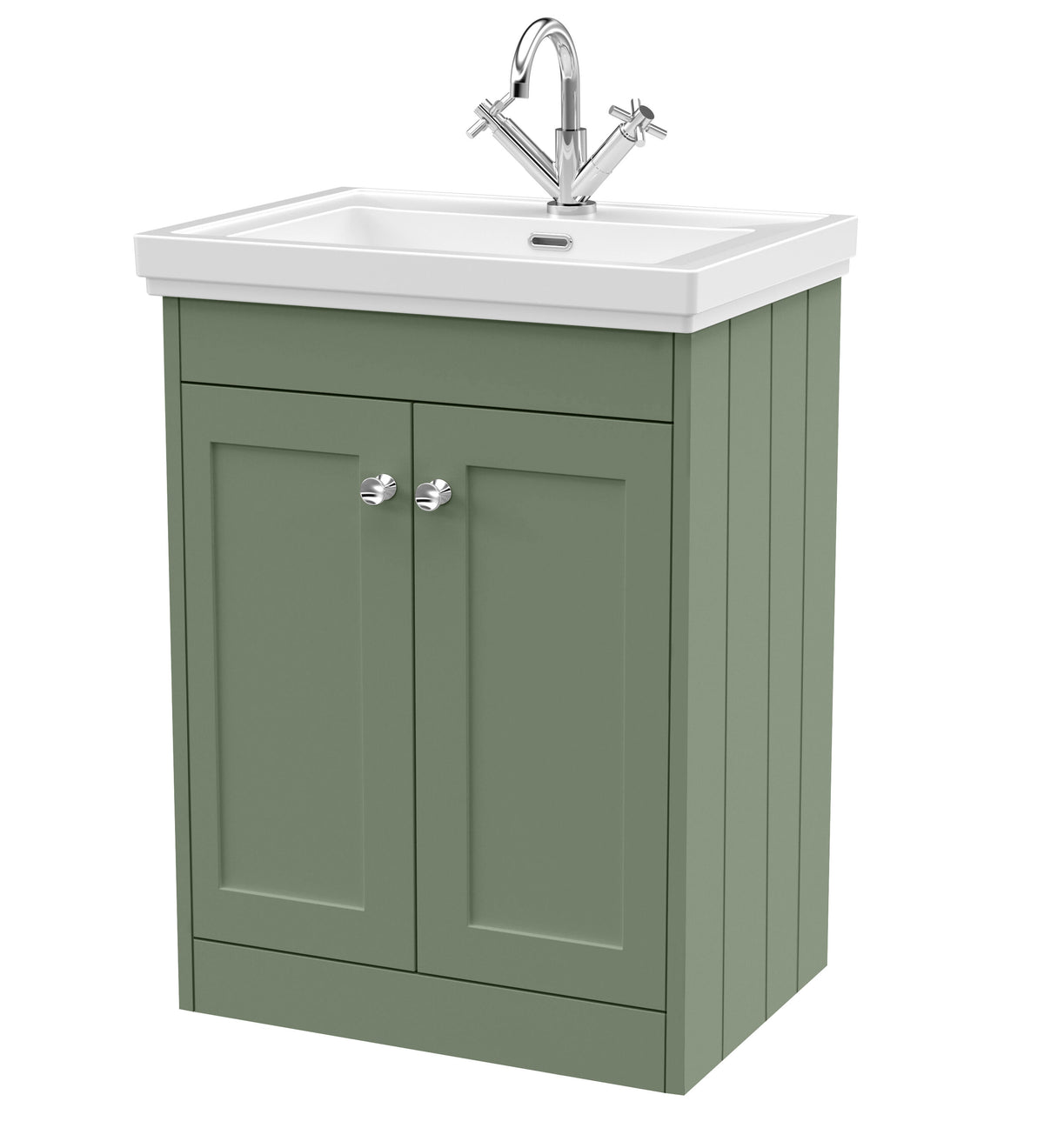 Old London Ashwick 600mm Floorstanding 2-Door Unit With Basin 1 Tap Hole