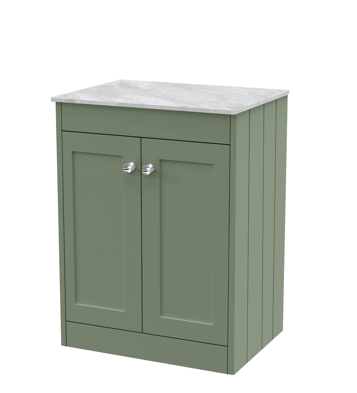 Old London Ashwick 600mm Floorstanding 2-Door Unit With Marble Top