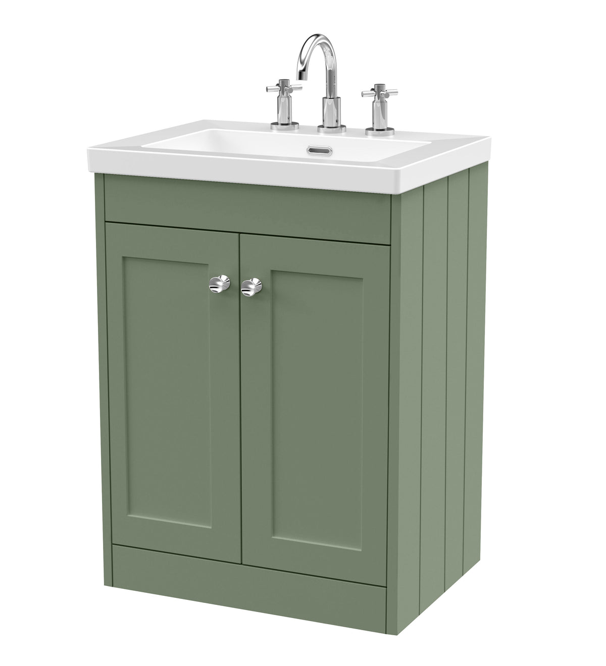 Old London Ashwick 600mm Floorstanding 2-Door Unit With Basin 3 Tap Hole