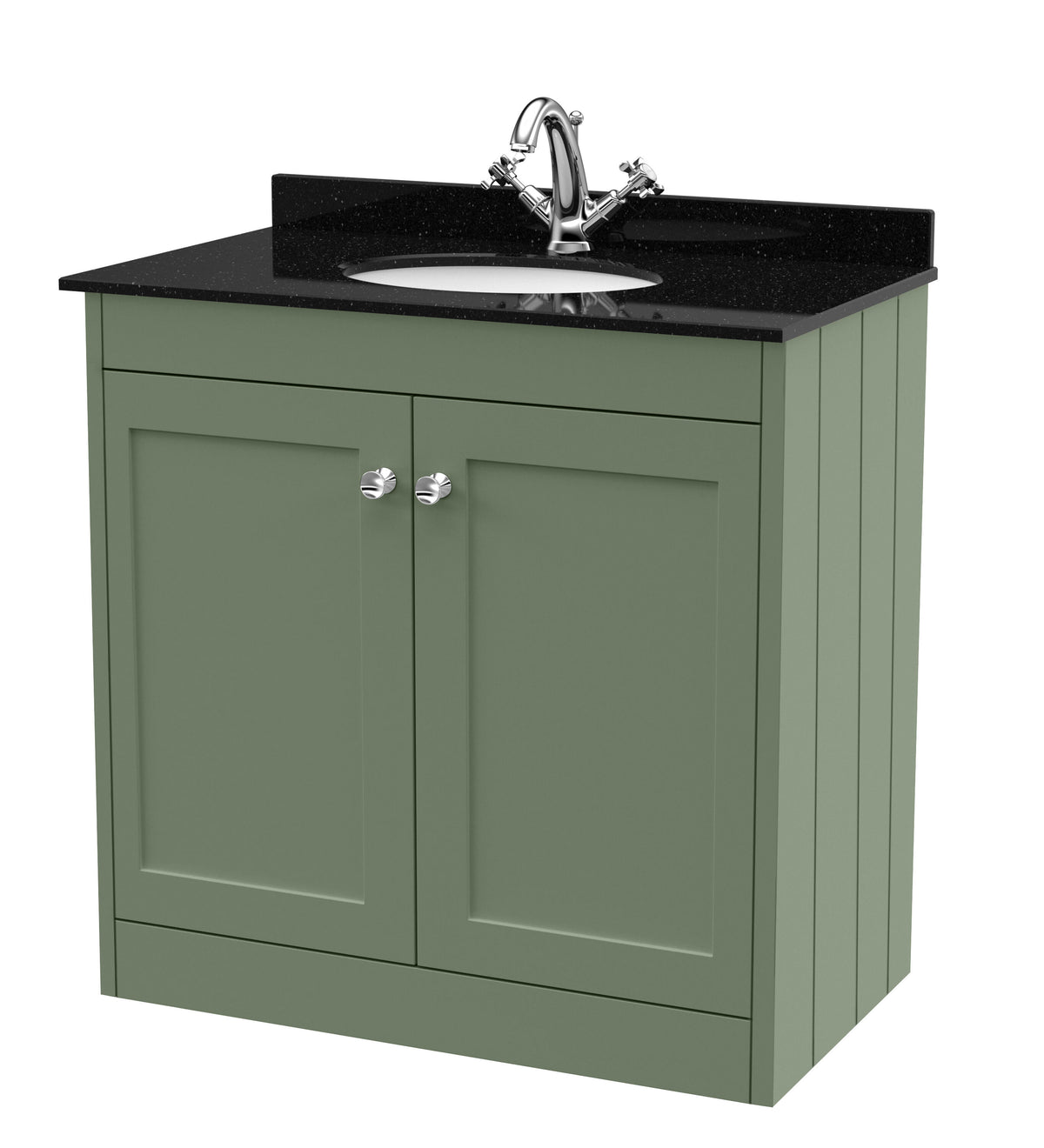 Old London Ashwick 800mm Floorstanding 2-Door Unit With Marble Top 1 Tap Hole