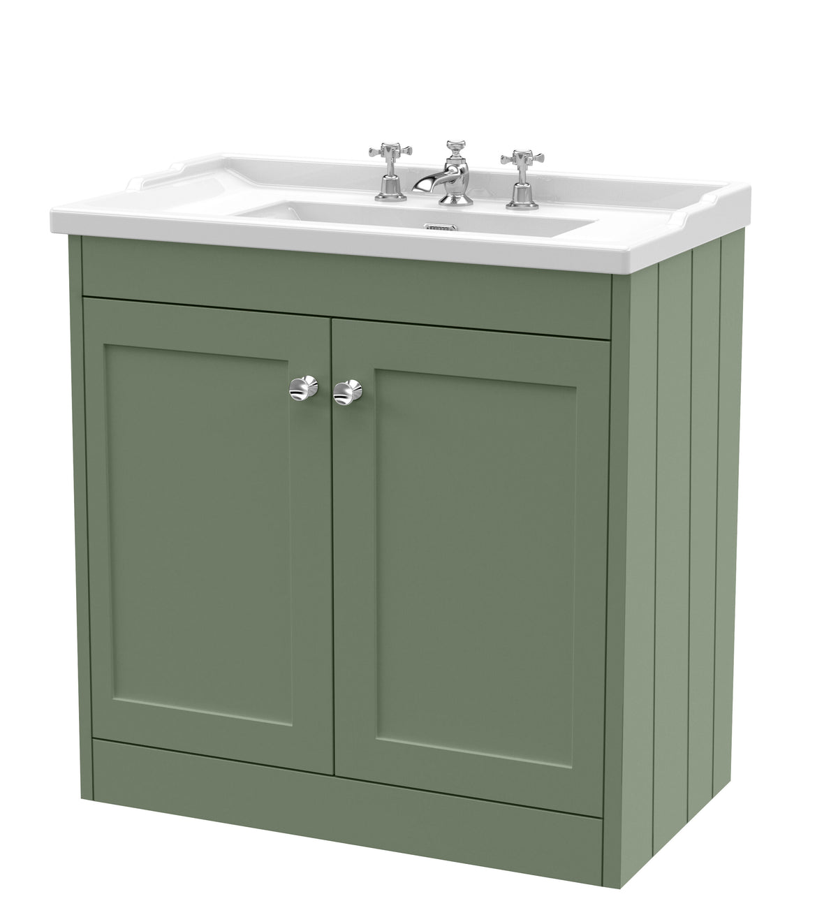 Old London Ashwick 800mm Floorstanding 2-Door Unit With Basin 3 Tap Hole