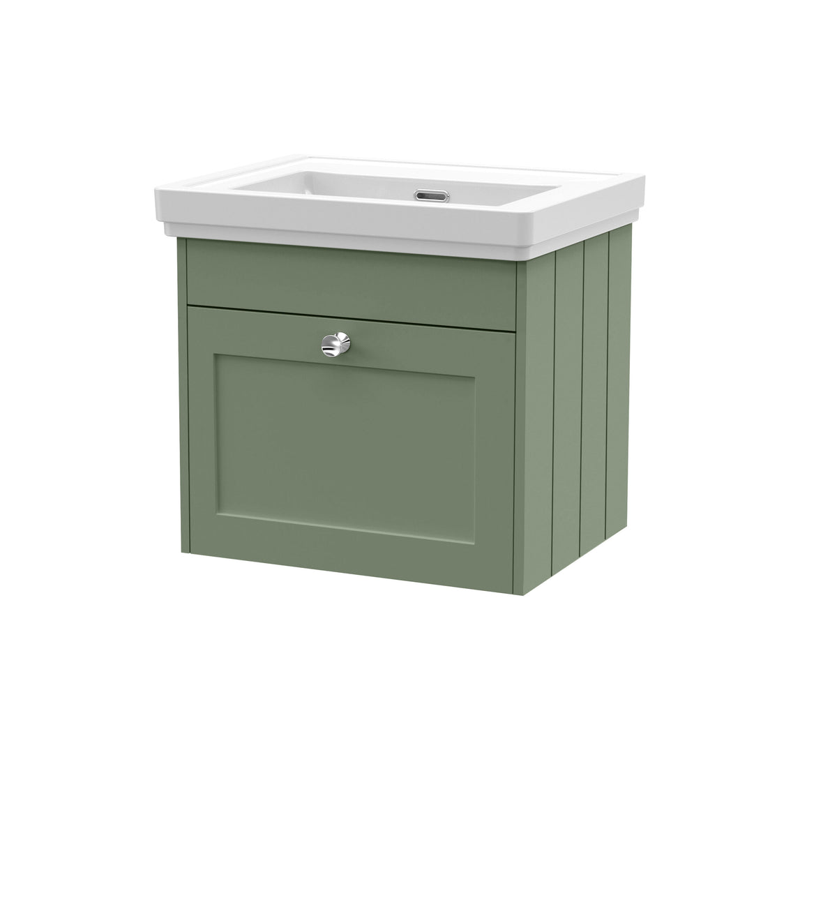 Old London Ashwick 500mm Wall Hung 1-Drawer Unit With Basin No Tap Hole