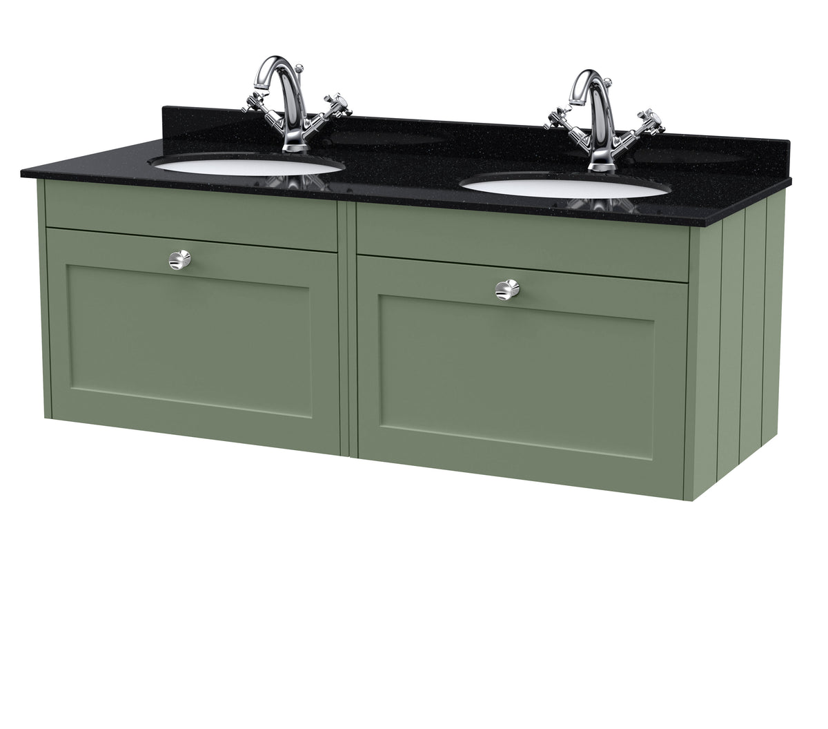 Old London Ashwick 1200mm Wall Hung 2-Drawer Unit With Marble Top