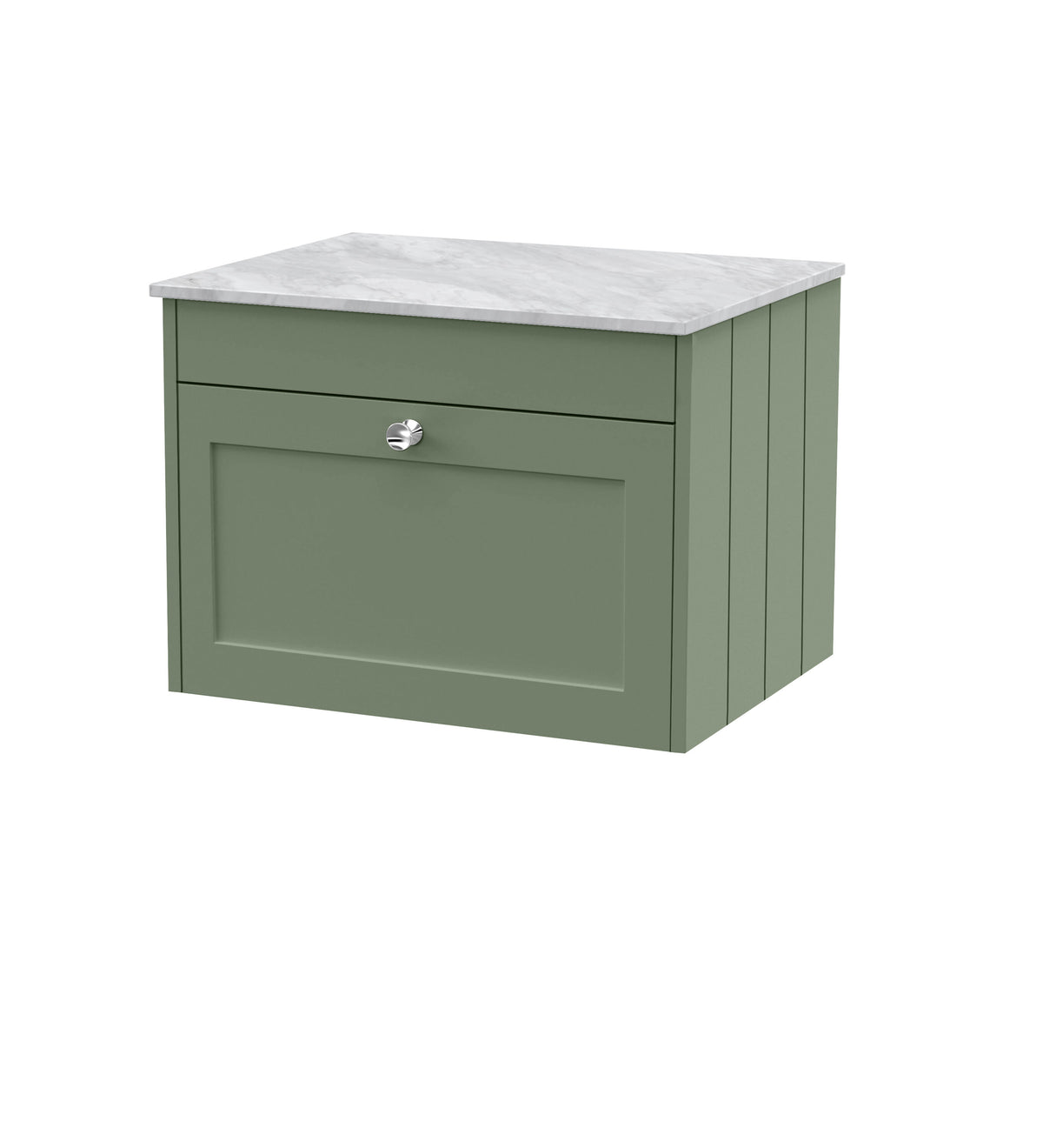 Old London Ashwick 600mm Wall Hung 1-Drawer Unit With Marble Top