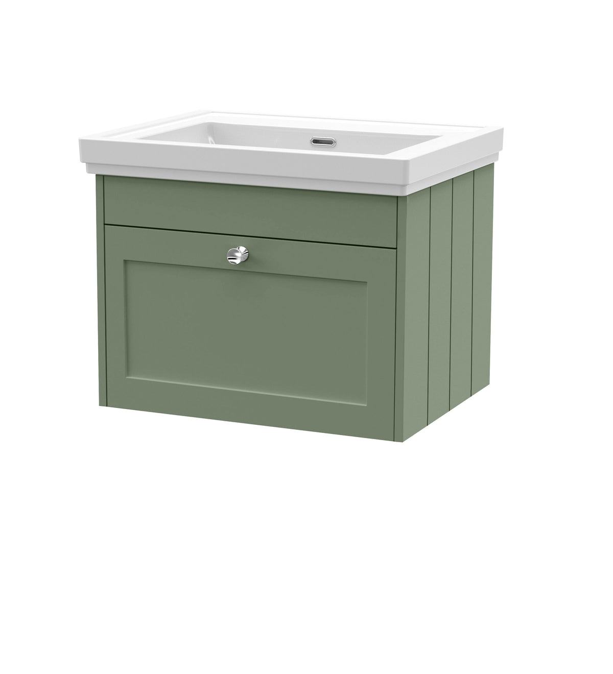Old London Ashwick 600mm Wall Hung 1-Drawer Unit With Basin No Tap Hole