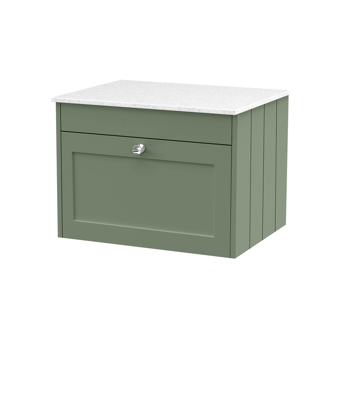Old London Ashwick 600mm Wall Hung 1-Drawer Unit With Marble Top