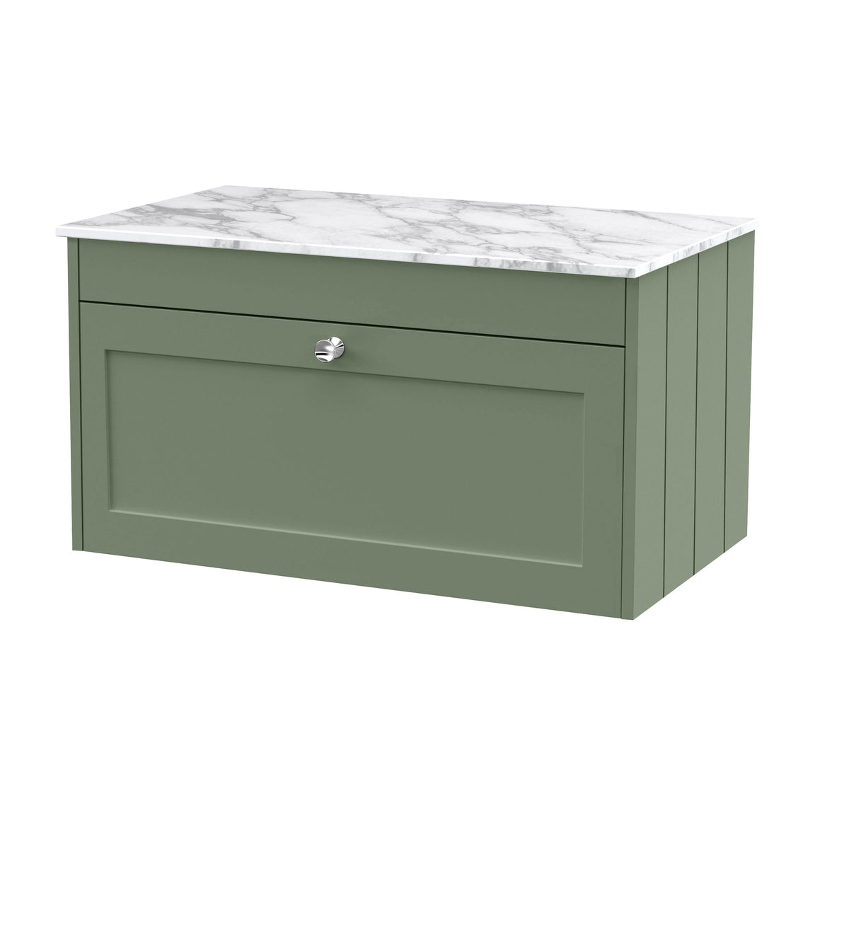Old London Ashwick 800mm Wall Hung 1-Drawer Unit with Marble Top