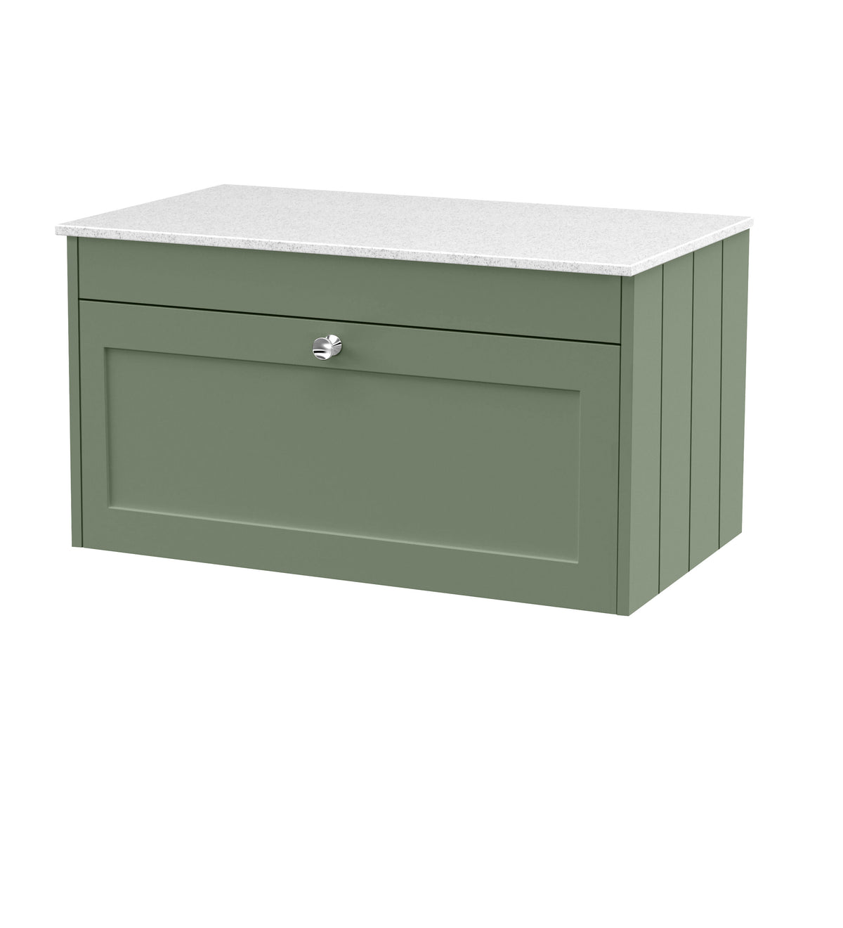 Old London Ashwick 800mm Wall Hung 1-Drawer Unit with Marble Top