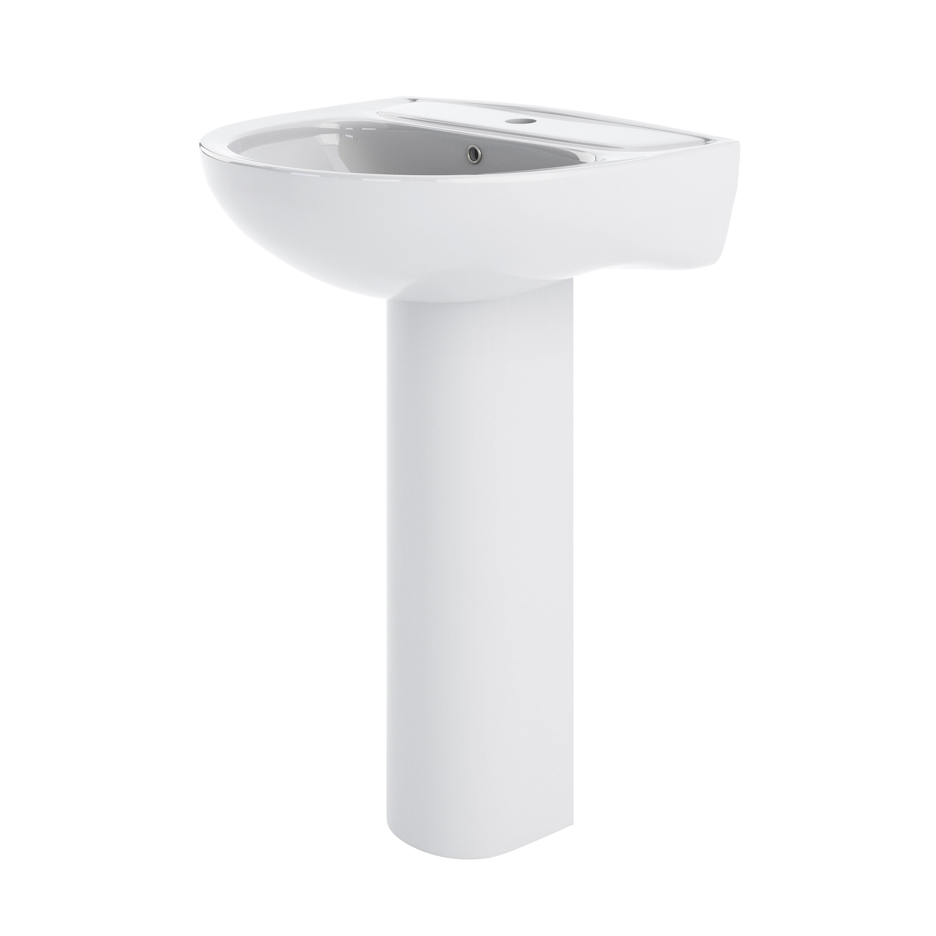 nuie Lawton 1 Tap Hole 550mm Ceramic Basin & Pedestal