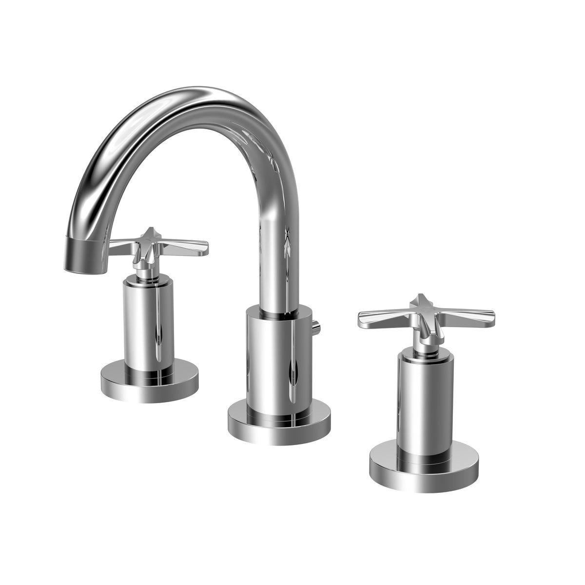 Nuie Aztec 3 Tap Hole Deck Mounted Basin Mixer With Pop Up Waste