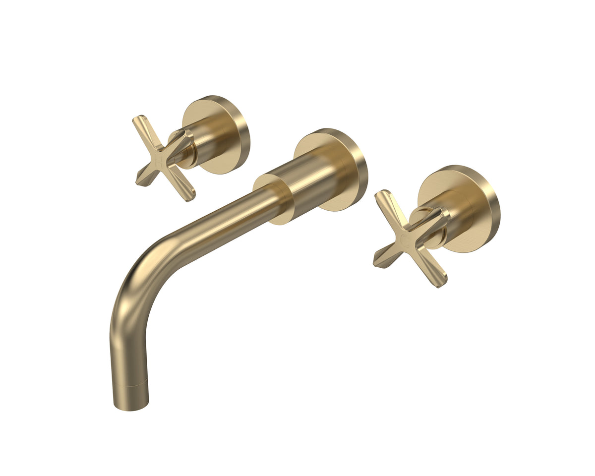 Nuie Aztec 3 Tap Hole Wall Mounted Basin Mixer