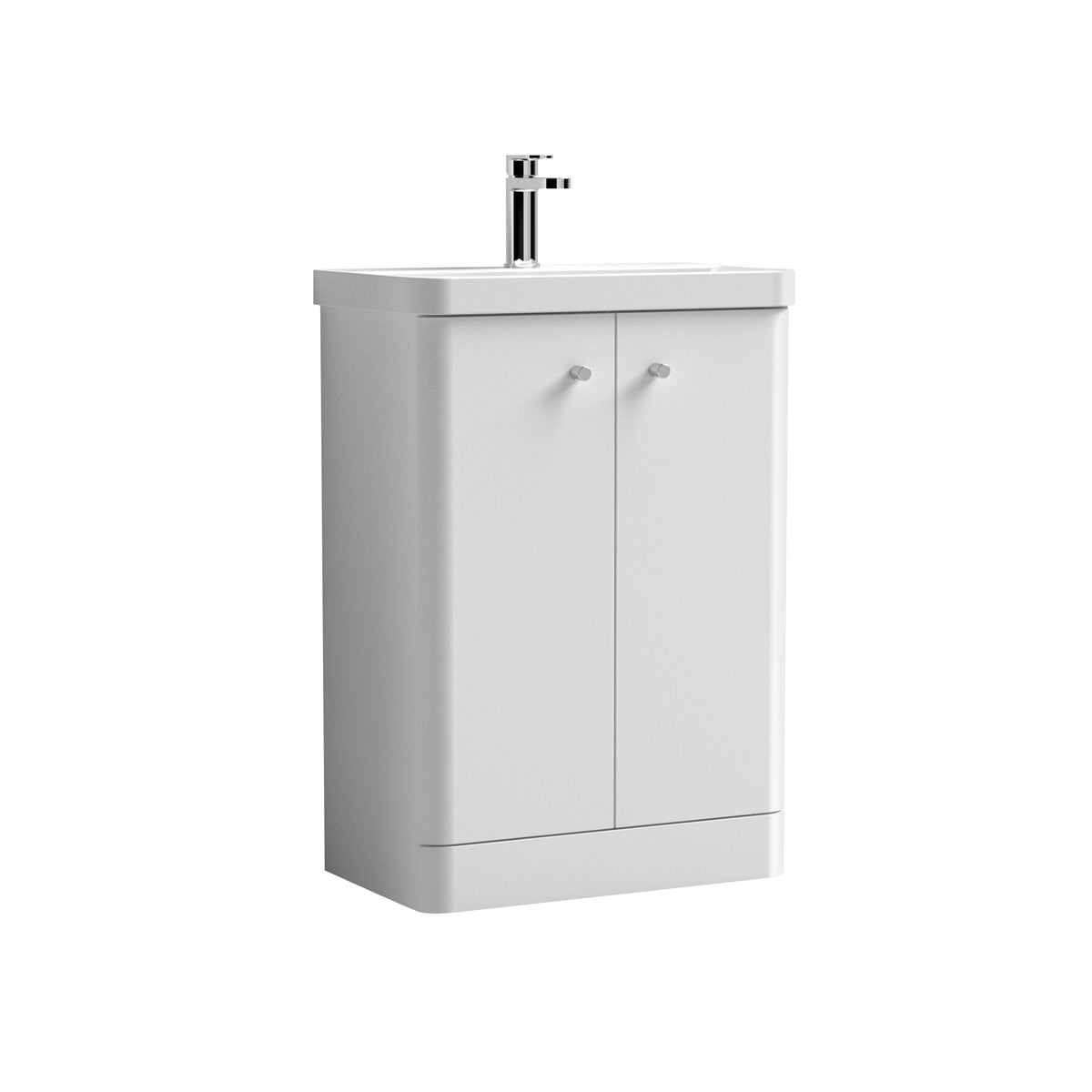 Nuie Core 600mm 2 Door Floor Standing Vanity Unit With Basin
