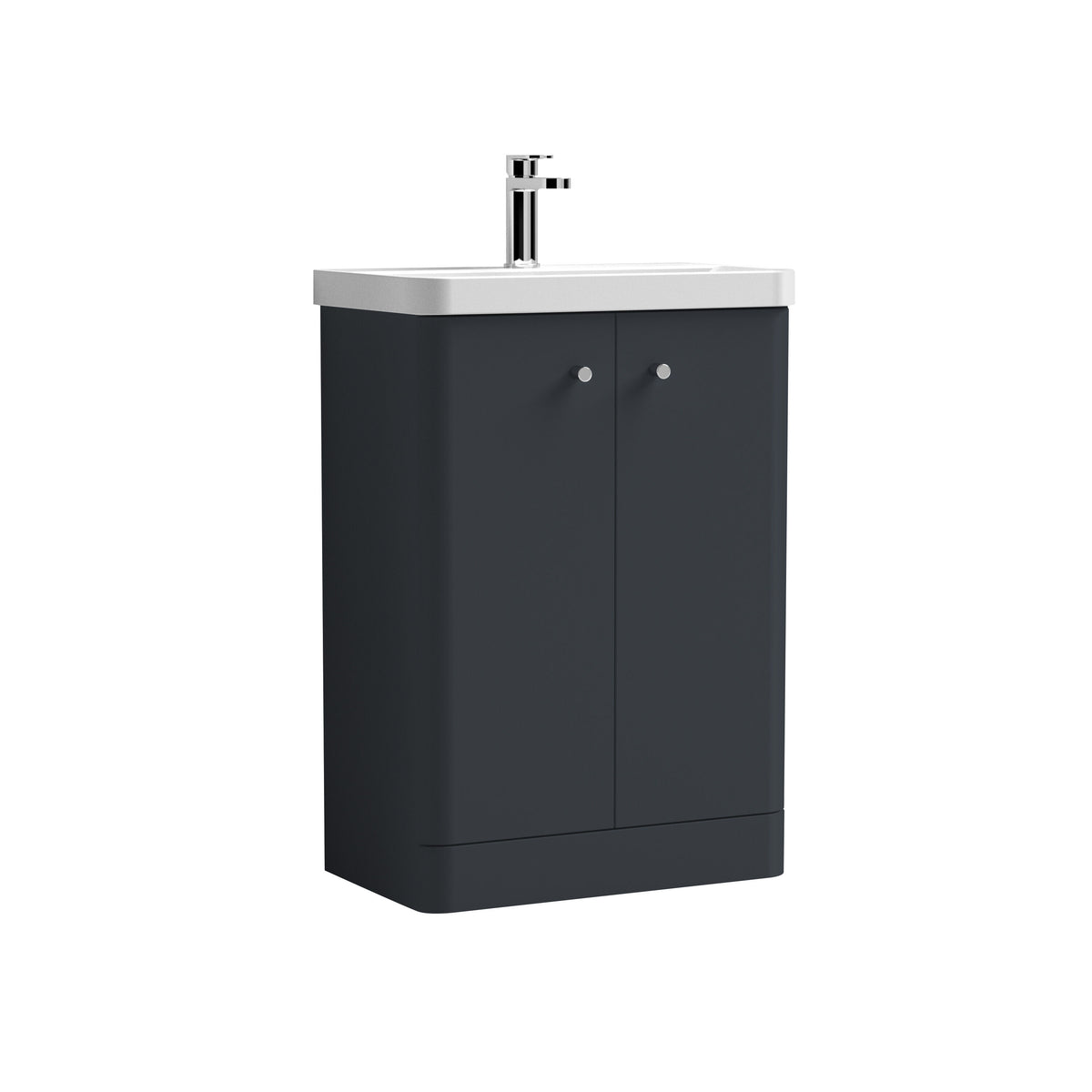 Nuie Core 600mm 2 Door Floor Standing Vanity Unit With Basin