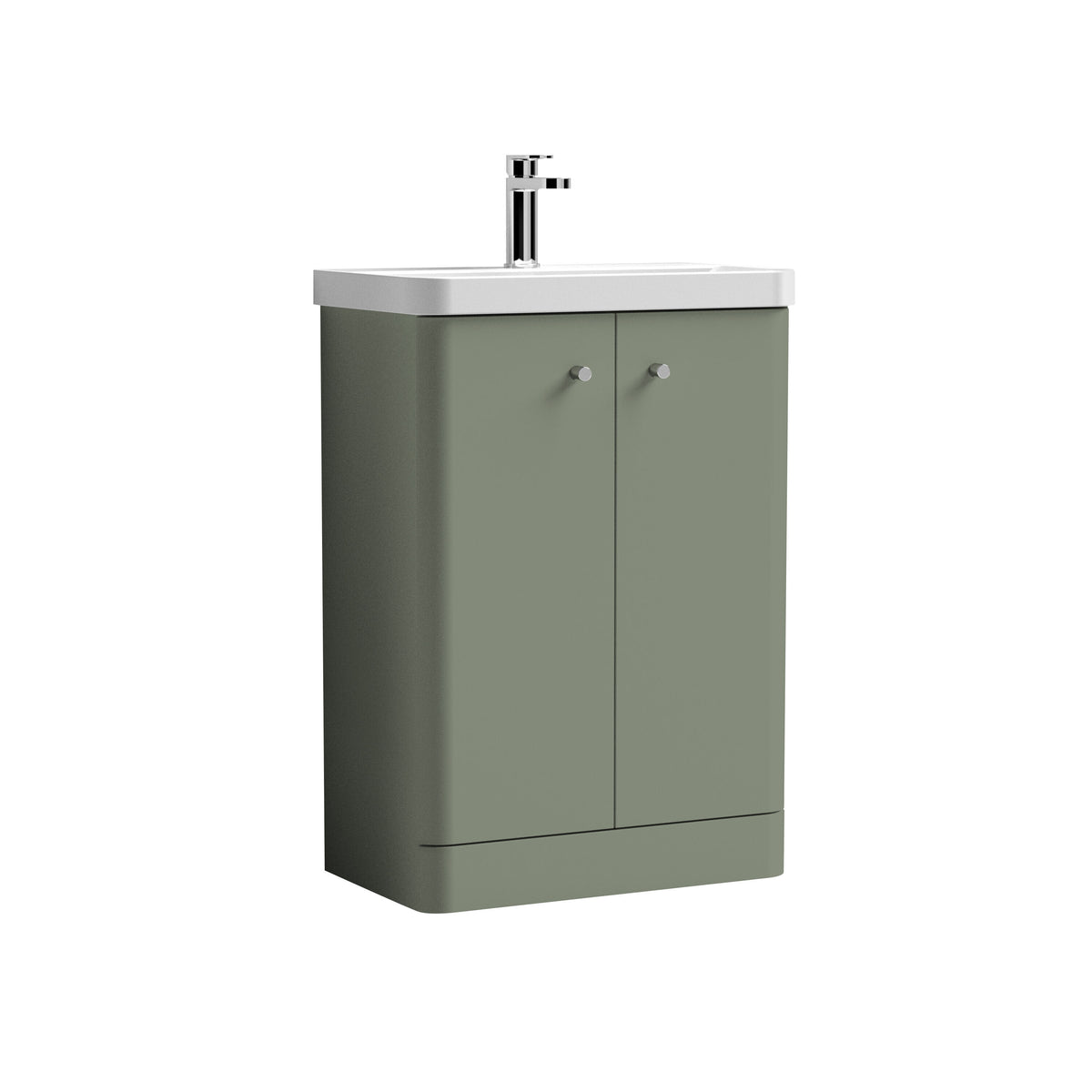 Nuie Core 600mm 2 Door Floor Standing Vanity Unit With Basin