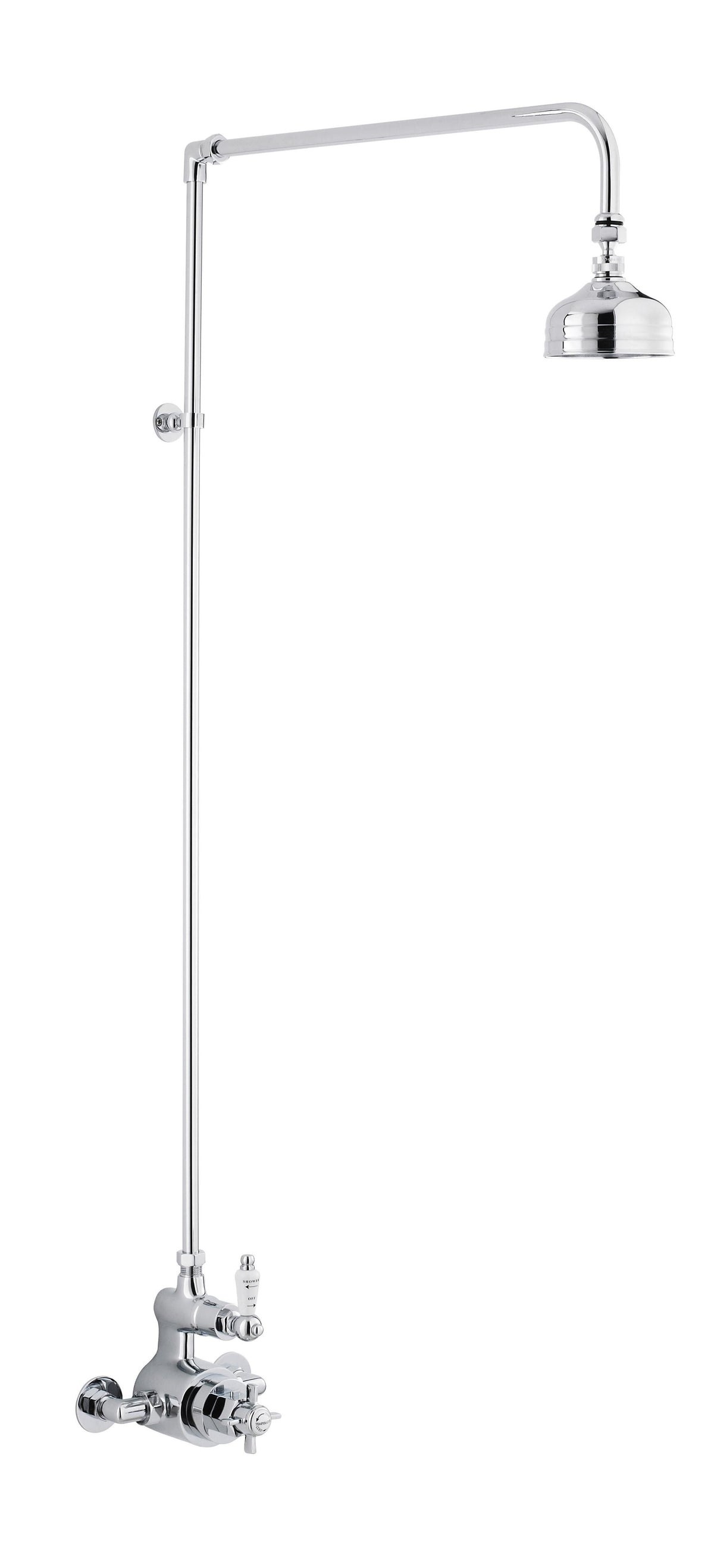 Nuie Edwardian Twin Thermostatic Shower Valve & Rigid Riser