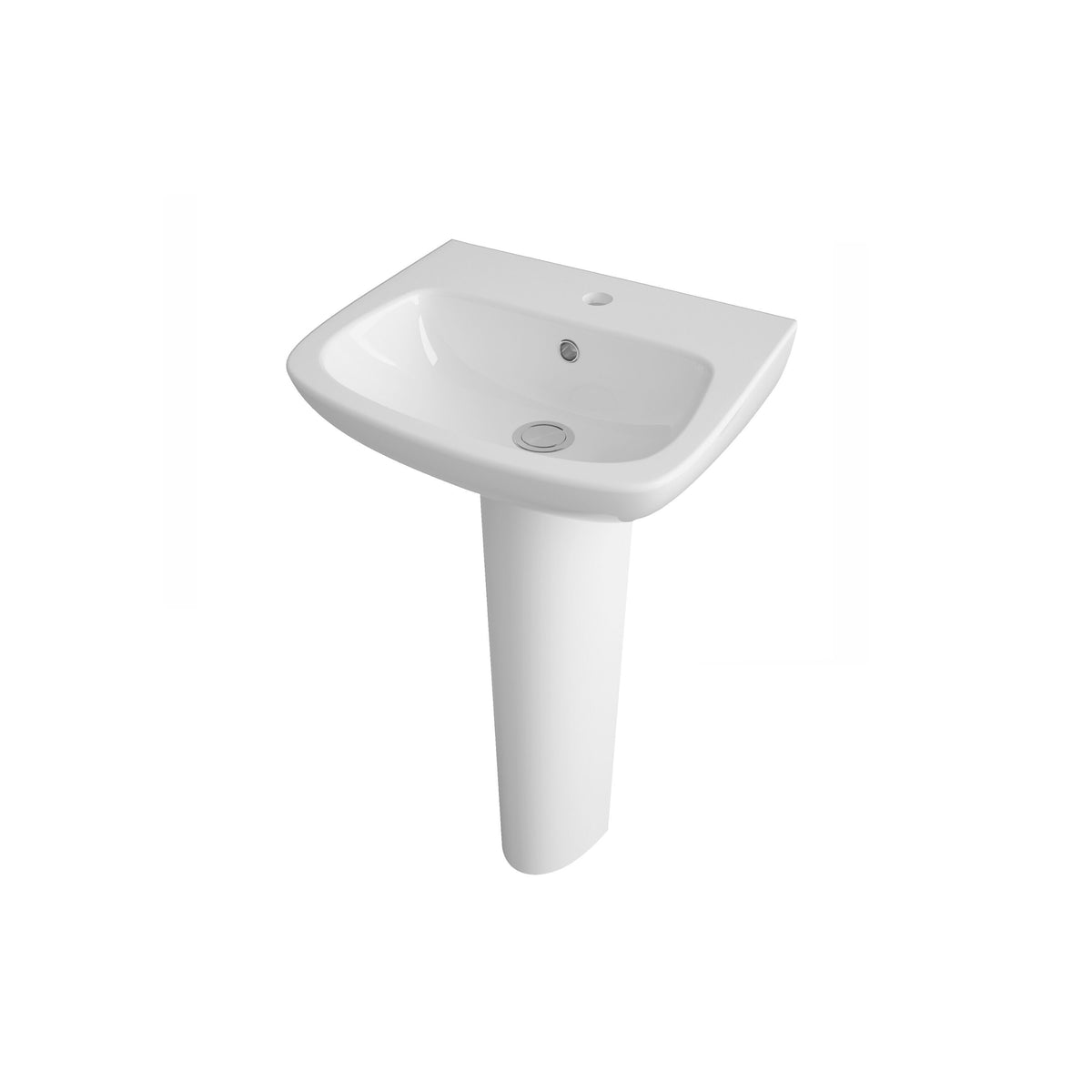 Nuie Ambrose 1 Tap Hole 450mm Ceramic Basin & Pedestal