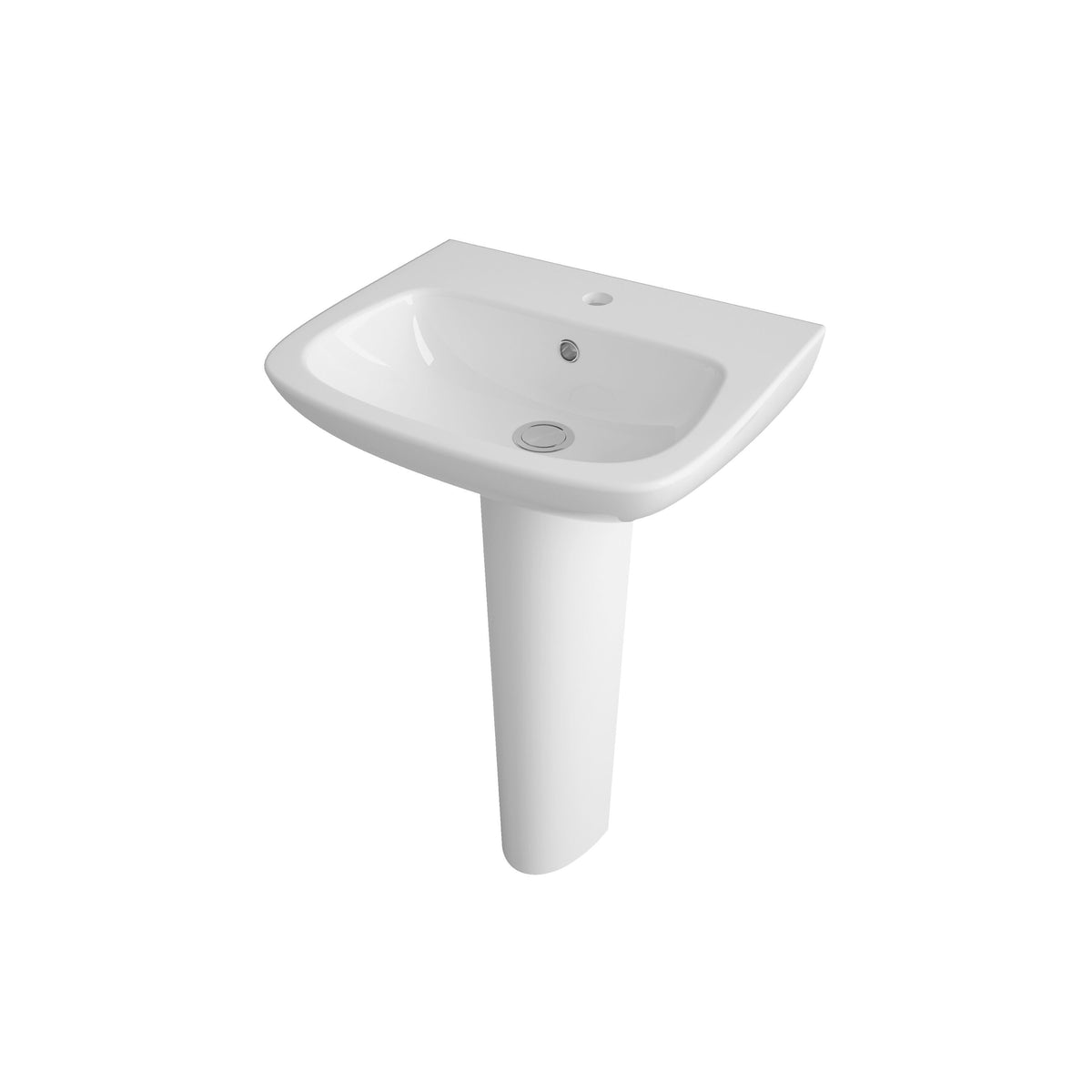 Nuie Ambrose 1 Tap Hole 500mm Ceramic Basin & Pedestal