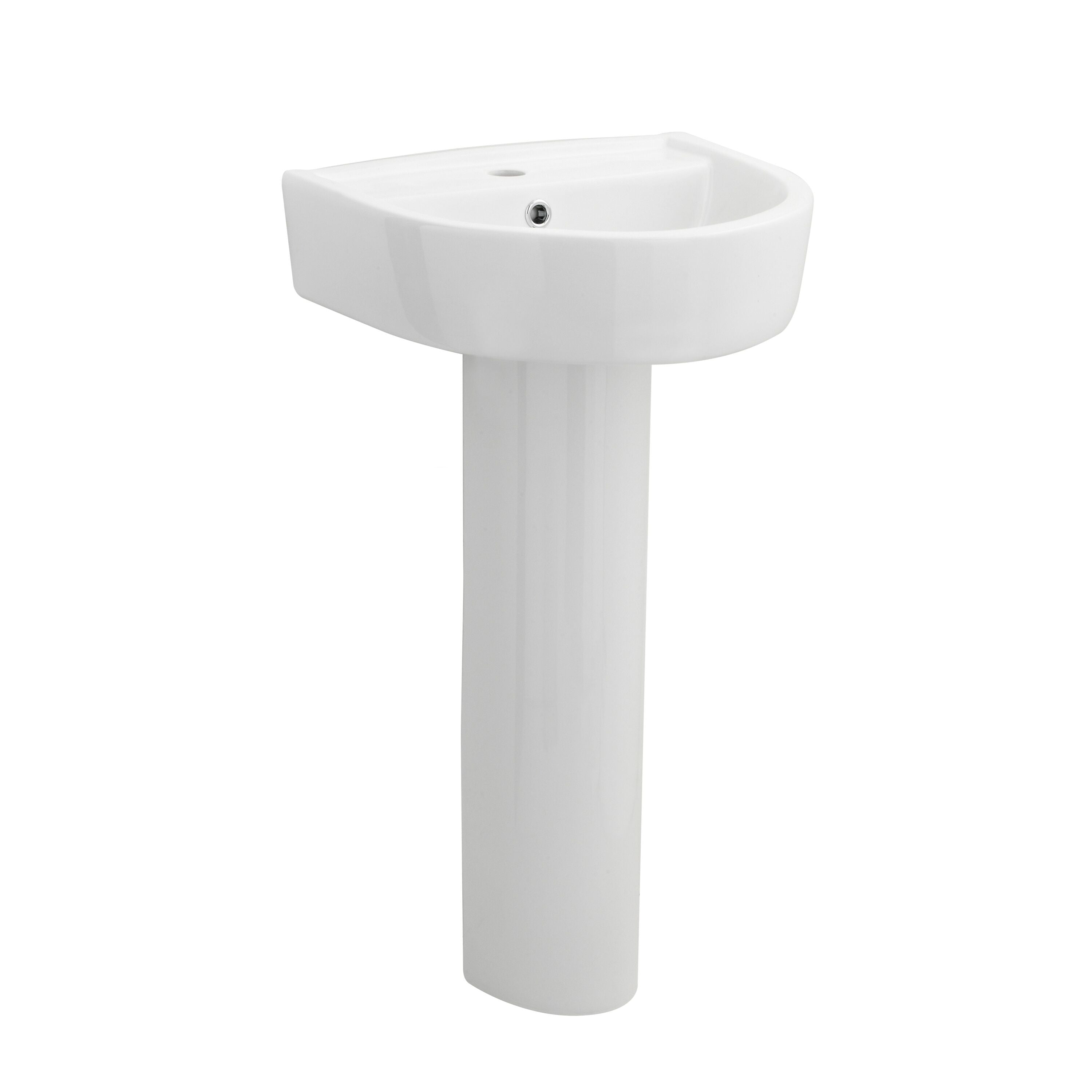 nuie Provost 1 Tap Hole 420mm Ceramic Basin & Pedestal