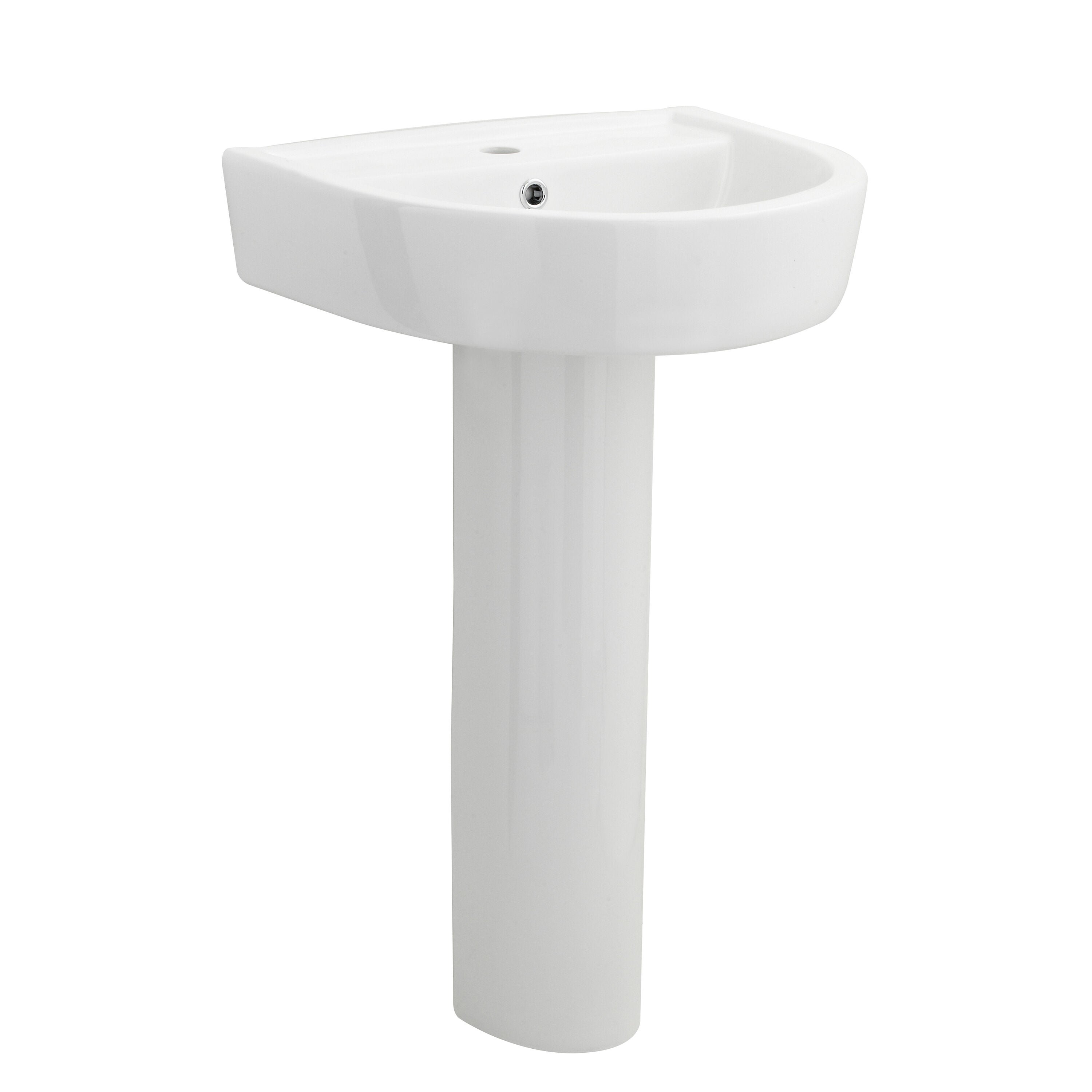 nuie Provost 1 Tap Hole 520mm Ceramic Basin & Pedestal