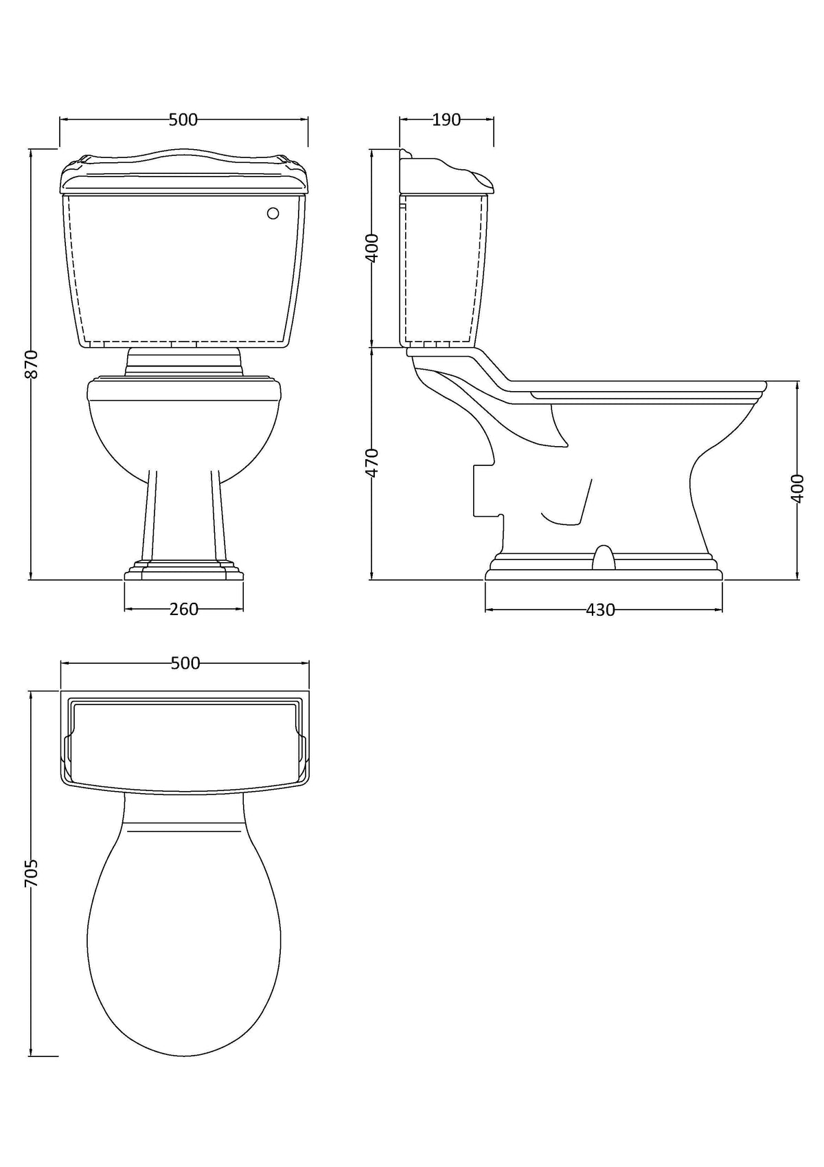 Chancery Traditional Close Coupled Toilet