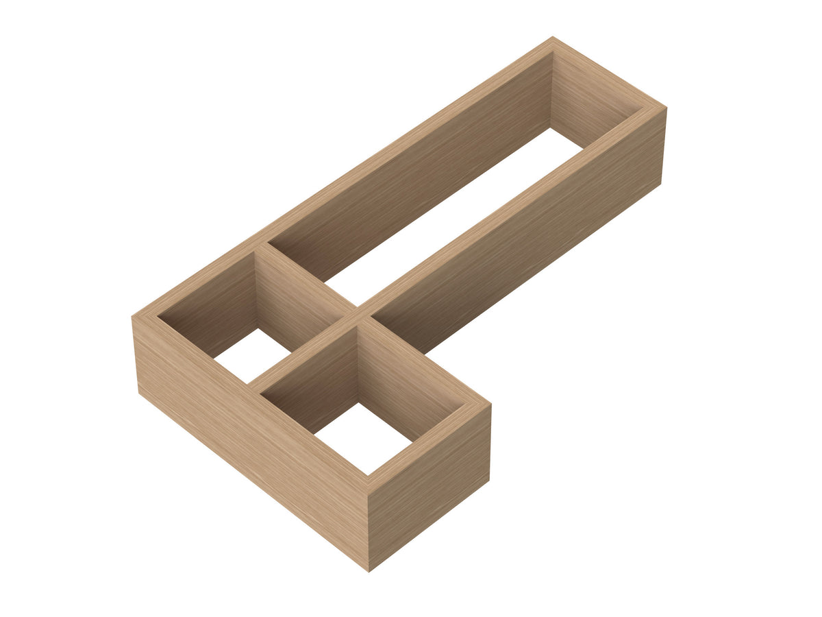 Nuie L-Shaped Bamboo Furniture Drawer Organiser