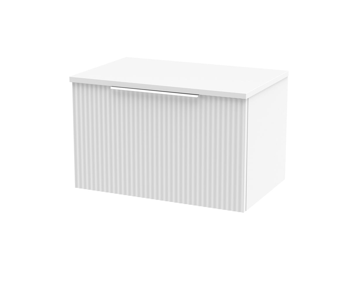 Hudson Reed Fluted 600mm 1 Drawer Wall Hung Vanity With Co-ordinating Worktop