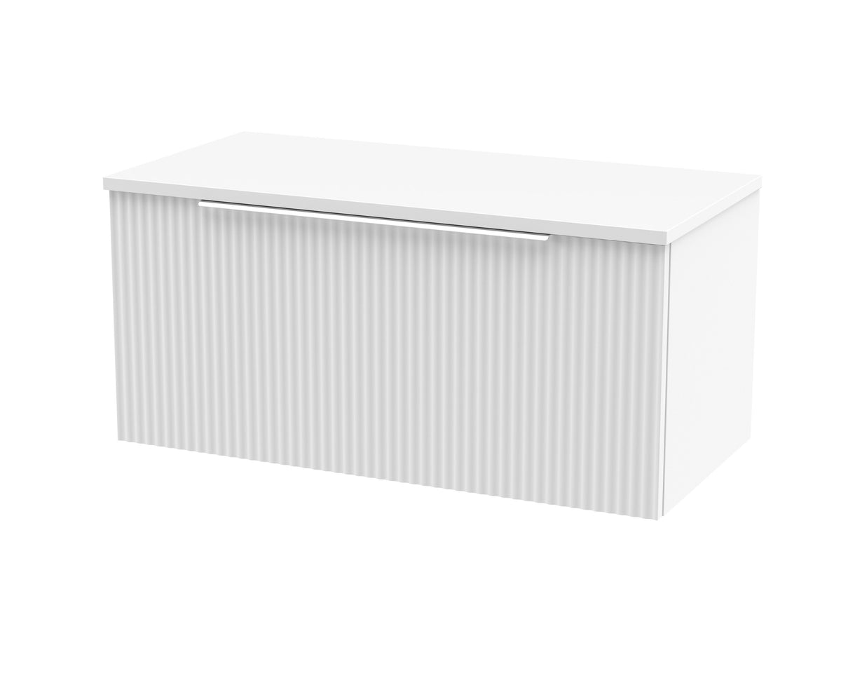 Hudson Reed Fluted 800mm 1 Drawer Wall Hung Vanity With Co-ordinating Worktop