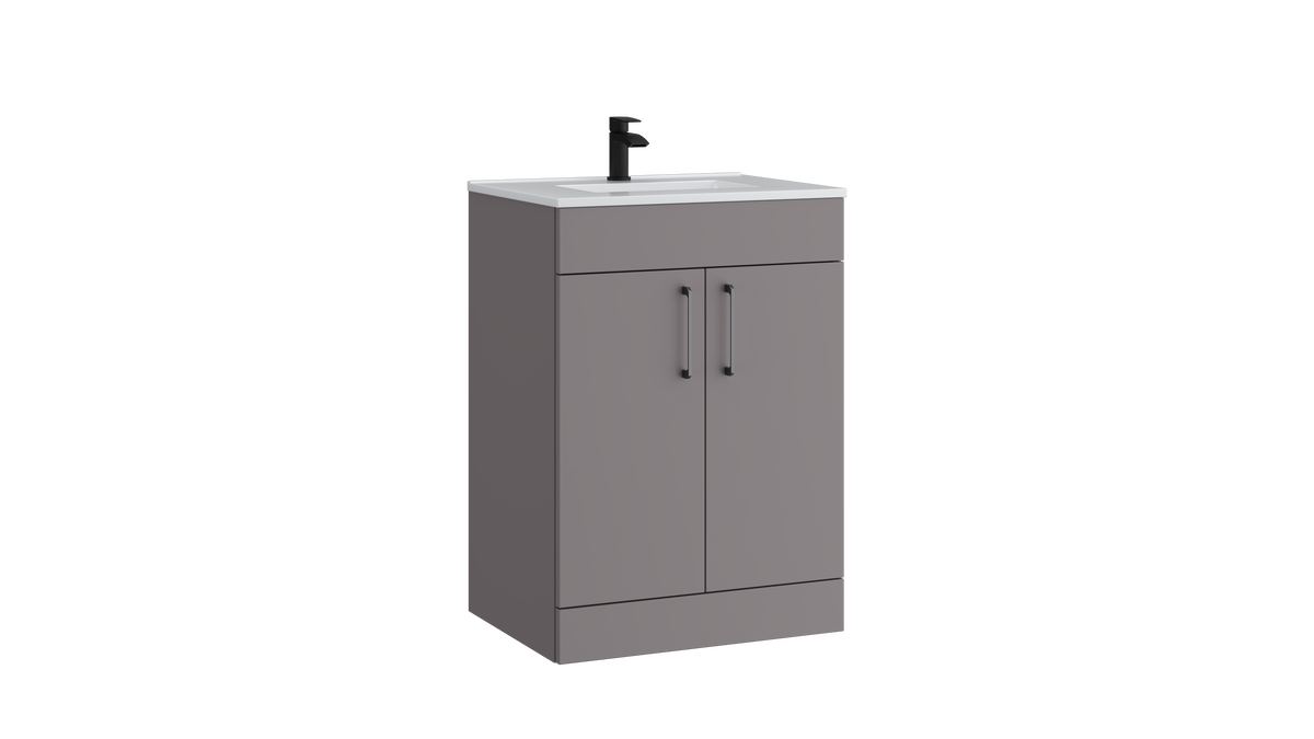 Dove 600mm 2 Door Floor Standing Unit Slate Grey - DOV600FSDO-SG