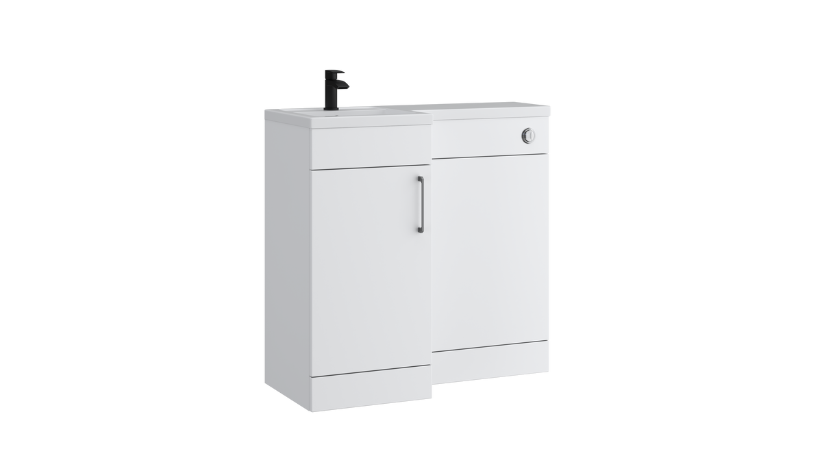 Dove L-Shape Door Unit Matt White - DOVLSVU-SW