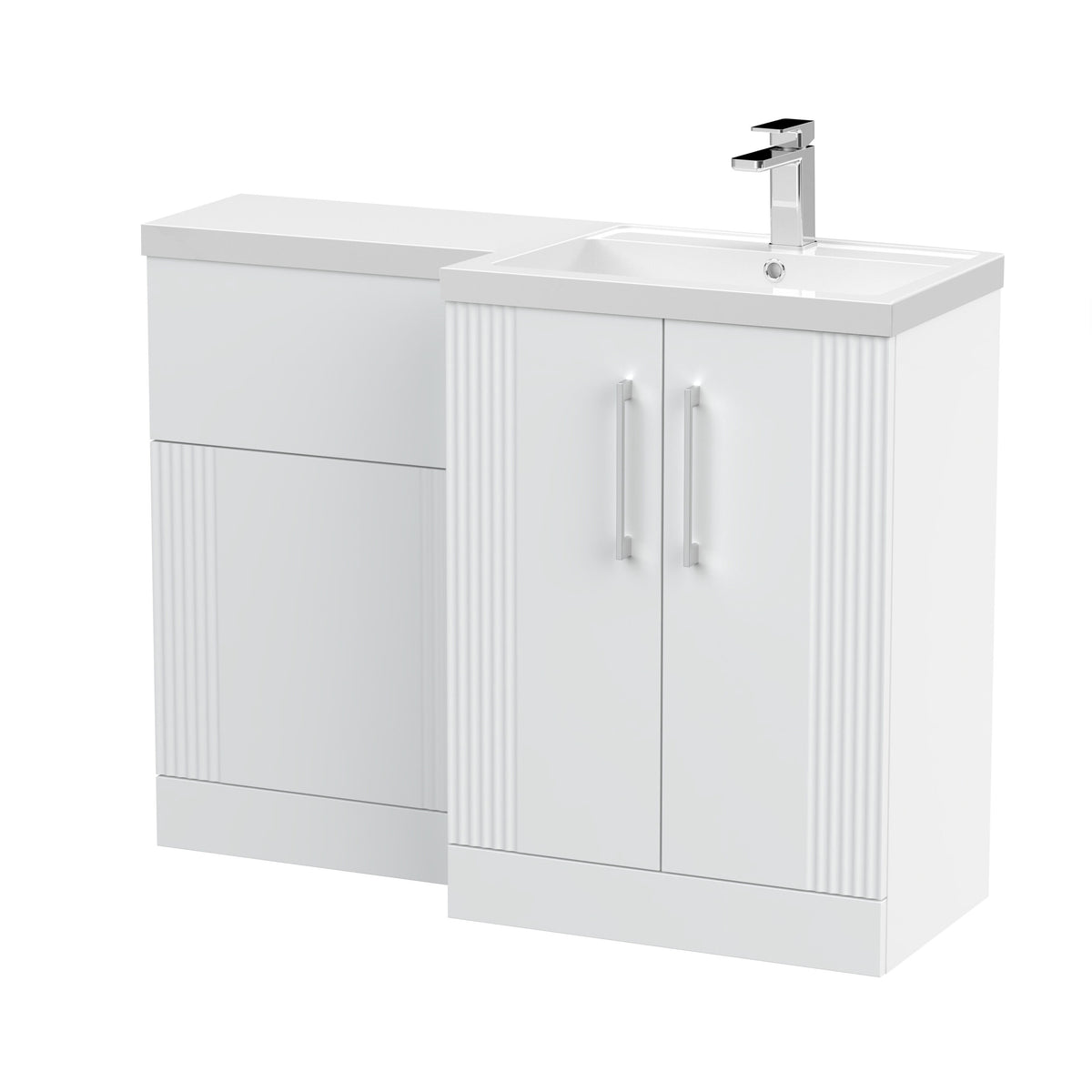 Nuie Deco 1100mm x 390mm Right Hand Combination Unit With Polymarble Basin