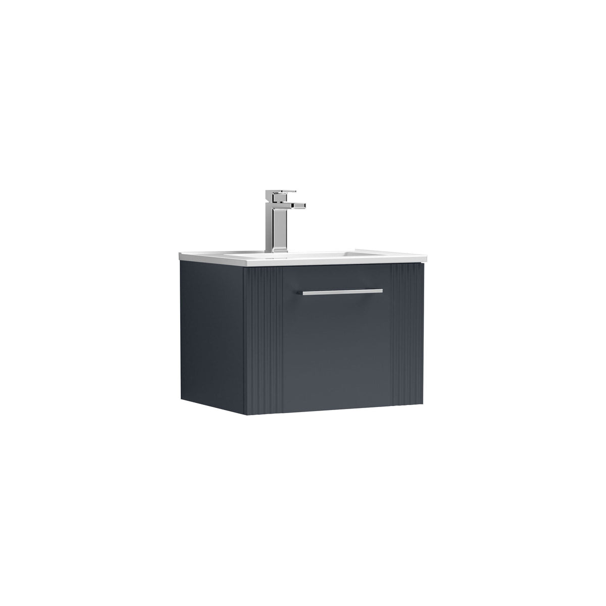 Nuie Deco 500mm 1 Drawer Wall Hung Vanity Unit With Minimalist Basin