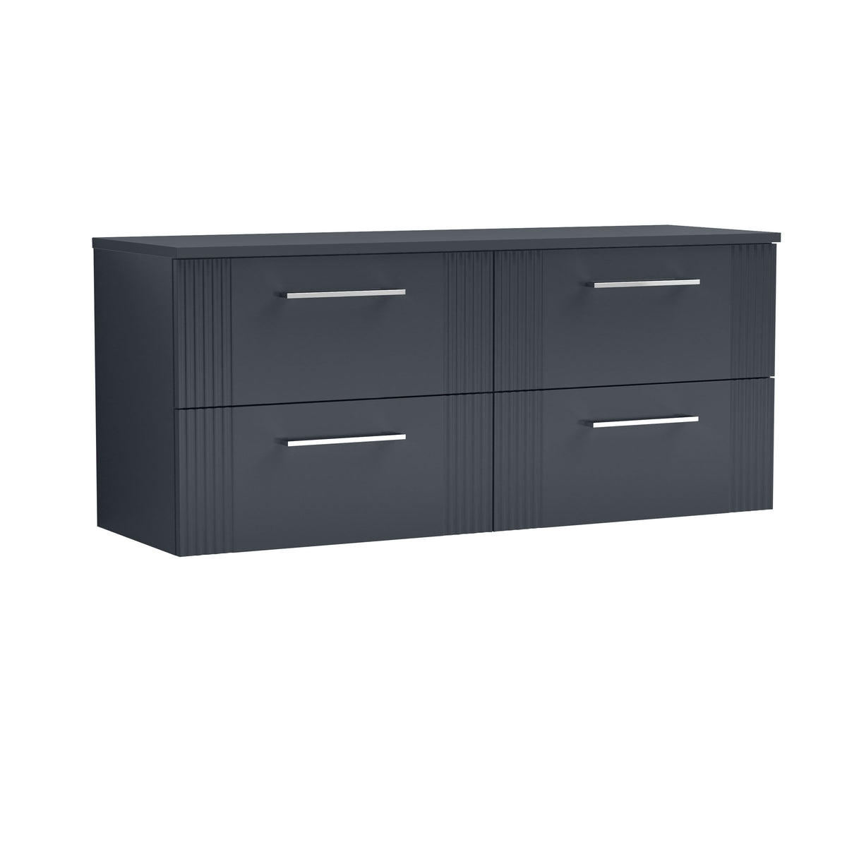 Nuie 1200mm 4 Drawer Wall Hung Vanity With Co-ordinating Worktop
