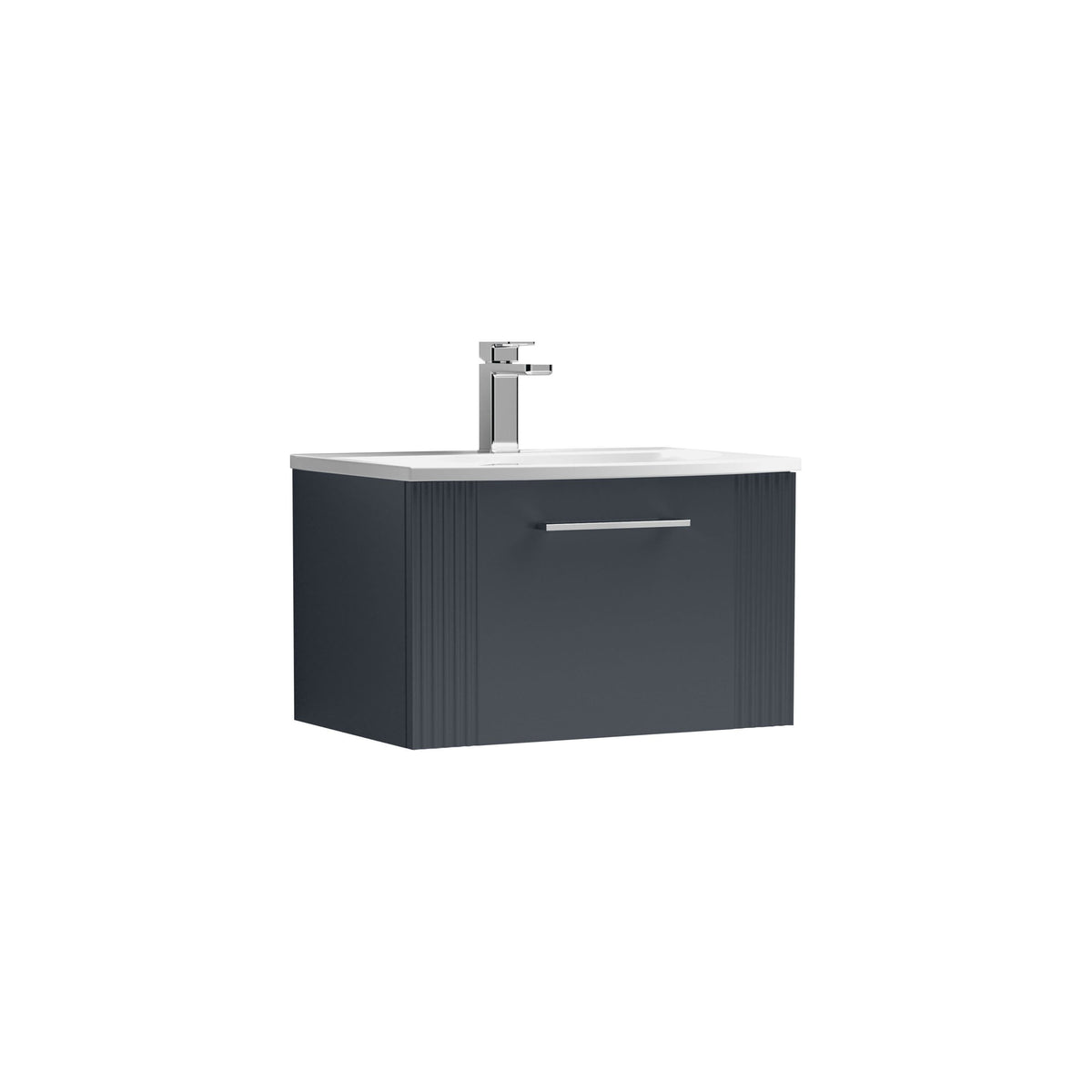 Nuie Deco 600mm 1 Drawer Wall Hung Vanity Unit With Curved Basin