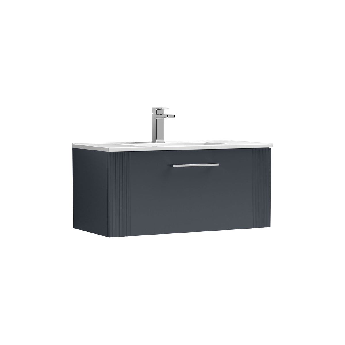 Nuie Deco 800mm 1 Drawer Wall Hung Vanity Unit With Minimalist Basin