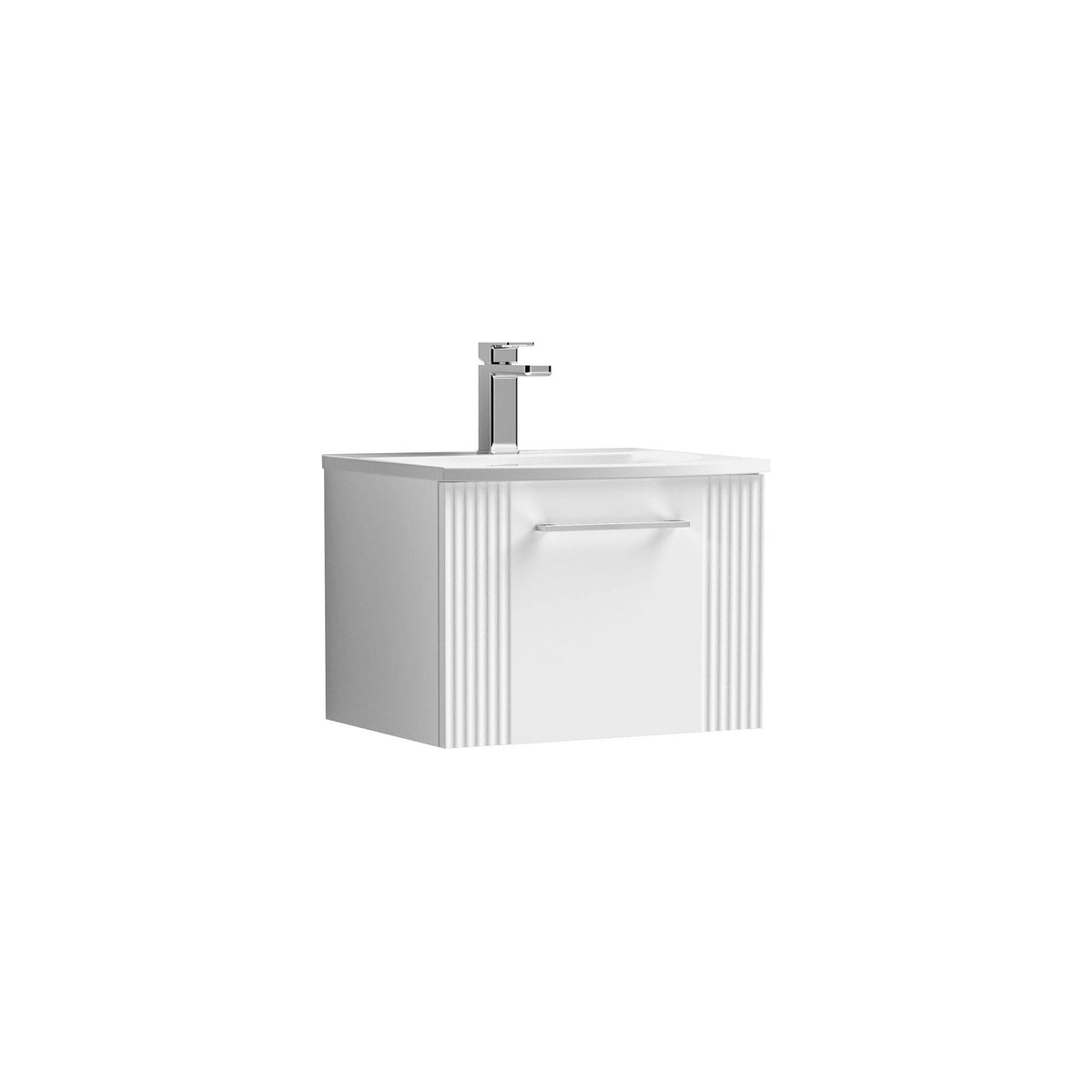 Nuie Deco 500mm 1 Drawer Wall Hung Vanity Unit With Curved Basin