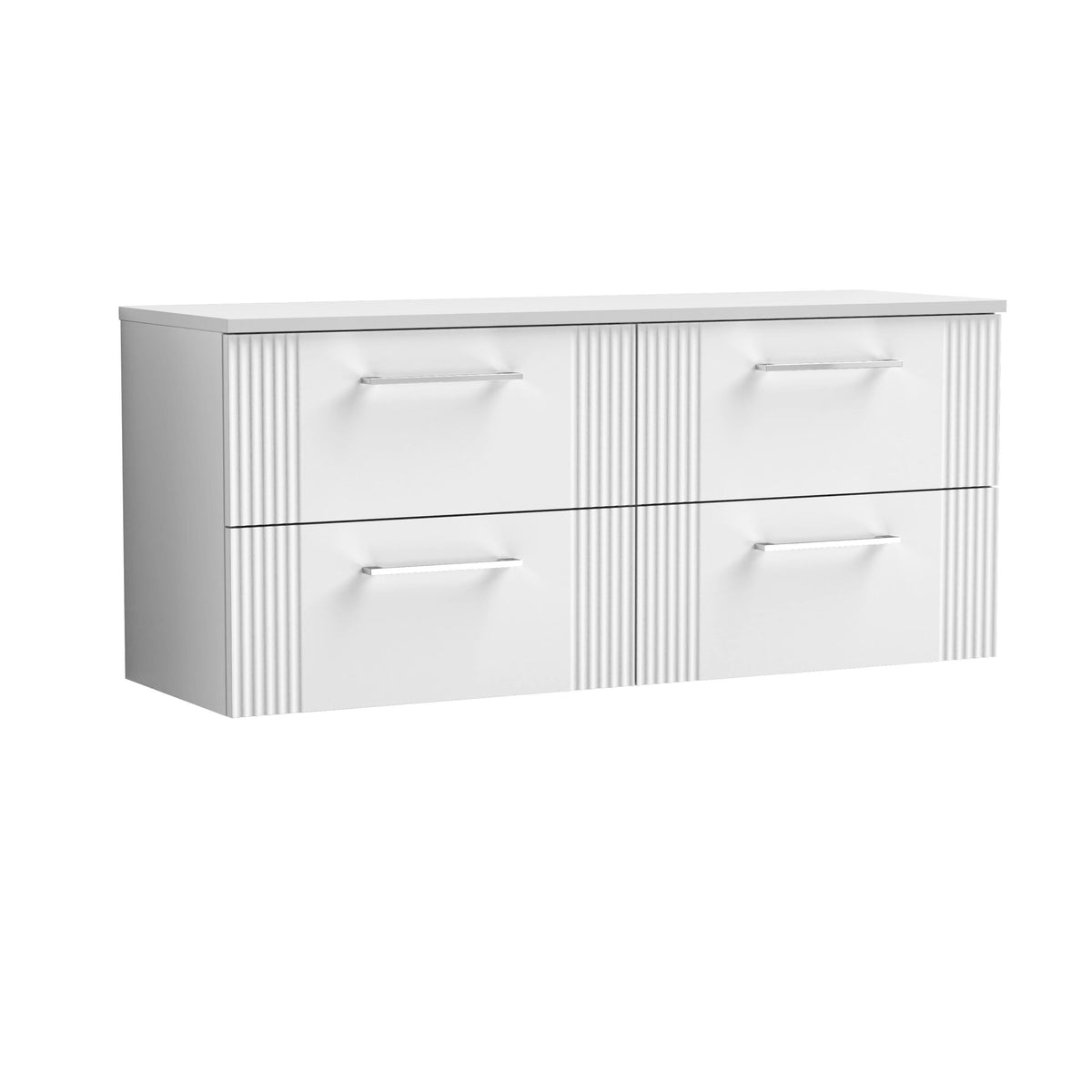 Nuie Deco 1200mm 4 Drawer Wall Hung Vanity & Worktop