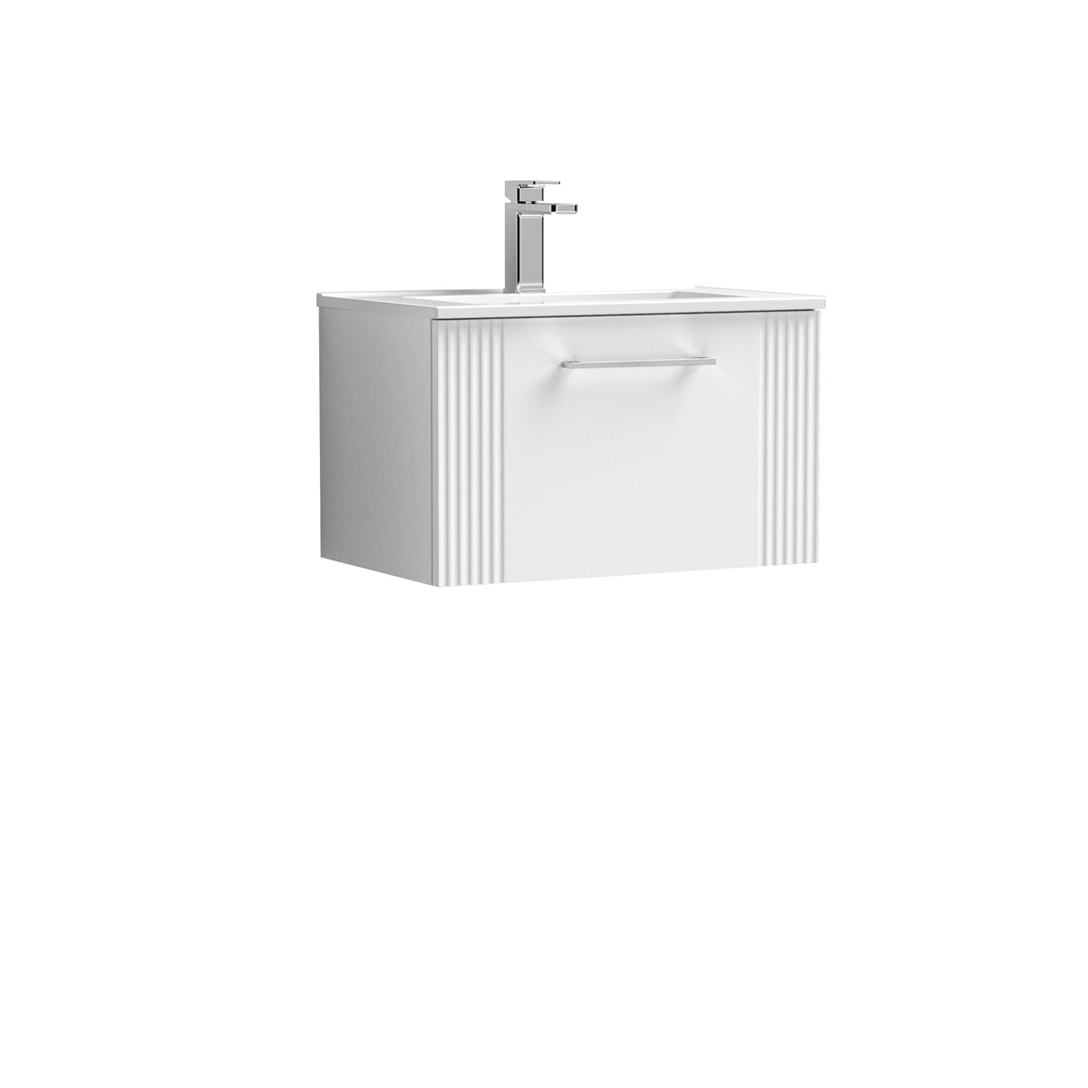 Nuie Deco 600mm 1 Drawer Wall Hung Vanity Unit With Minimalist Basin
