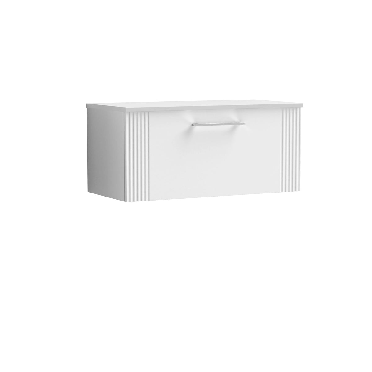 Nuie Deco 800mm 1 Drawer Wall Hung Vanity & Worktop With Co-ordinating Worktop