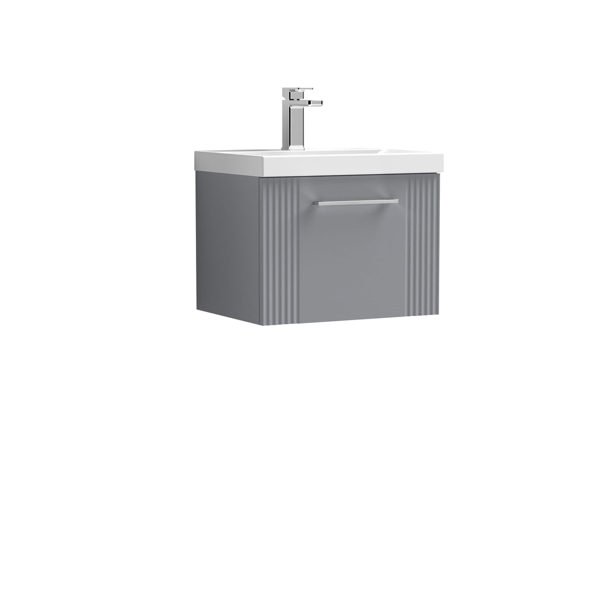 Nuie Deco 500mm 1 Drawer Wall Hung Vanity Unit With Mid-Edge Basin