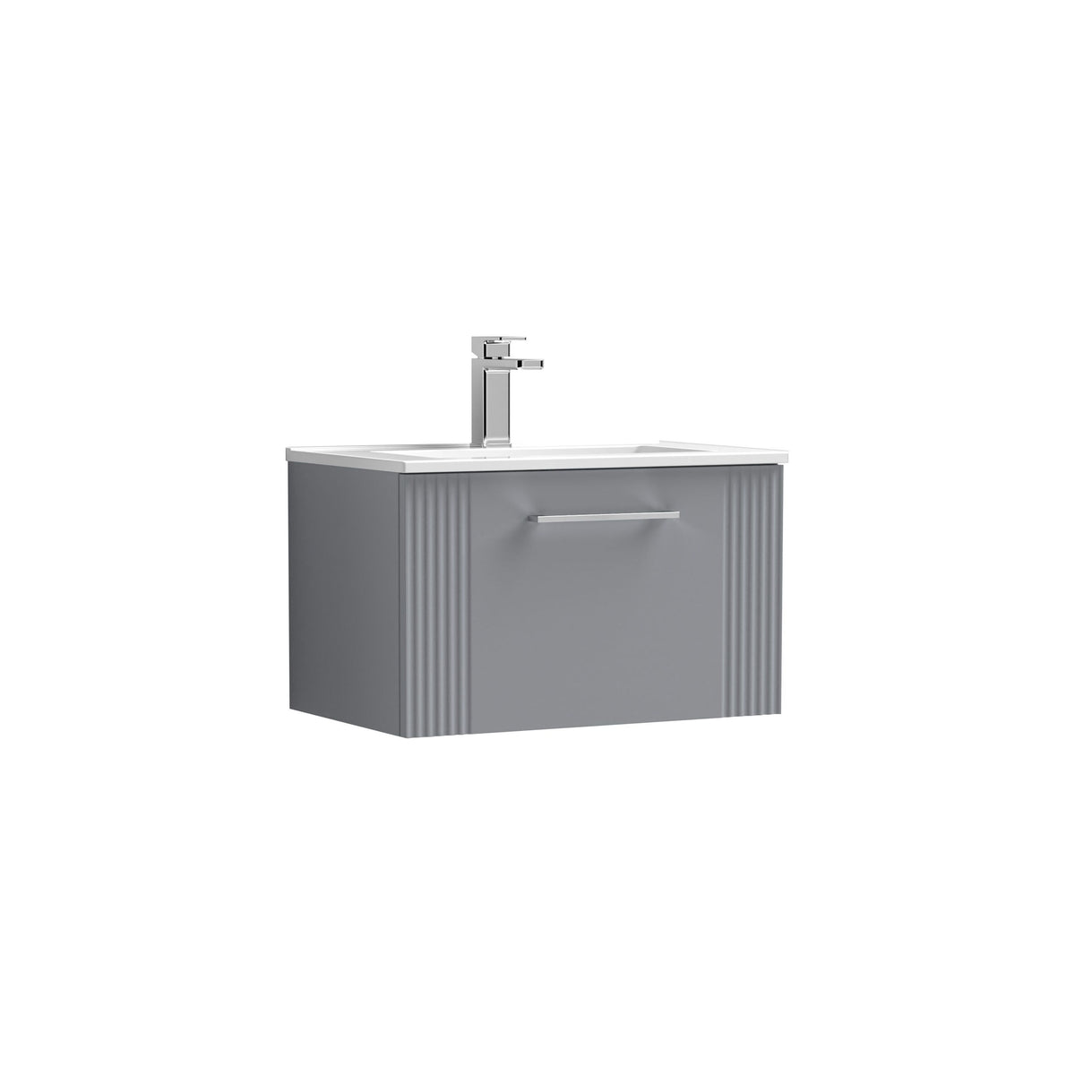 Nuie Deco 600mm 1 Drawer Wall Hung Vanity Unit With Minimalist Basin