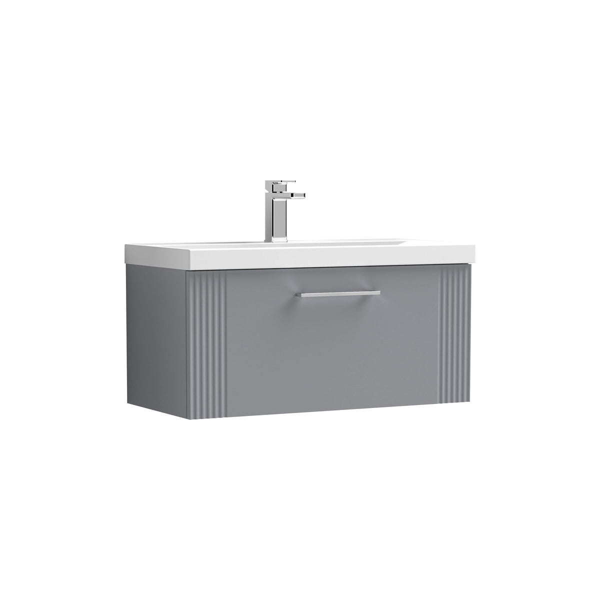 Nuie Deco 800mm 1 Drawer Wall Hung Vanity Unit With Mid-Edge Basin