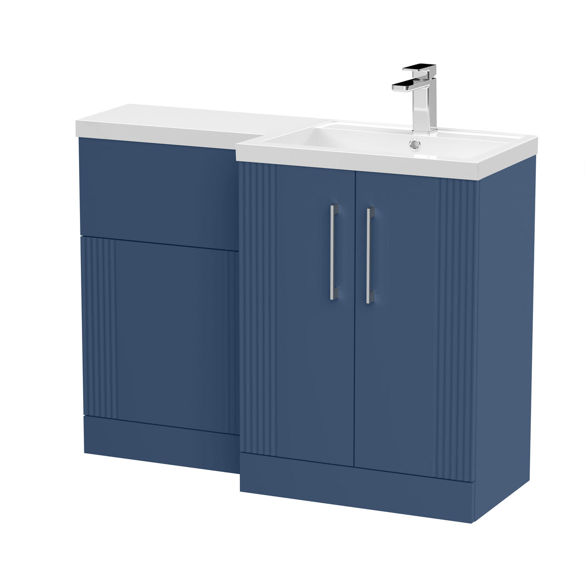 Nuie Deco 1100mm x 390mm Right Hand Combination Unit With Polymarble Basin