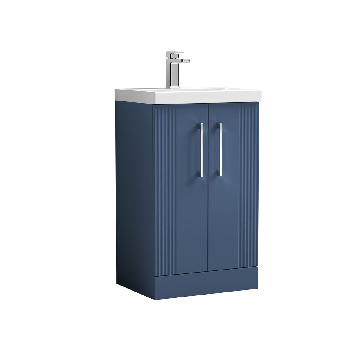 Nuie Deco 500mm 2 Door Floor Standing Vanity Unit With Thin Edge Basin