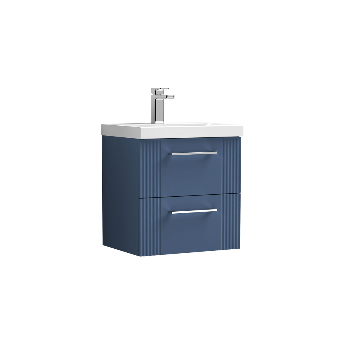 Nuie Deco 500mm 2 Drawer Wall Hung Vanity Unit With Thin Edge Basin
