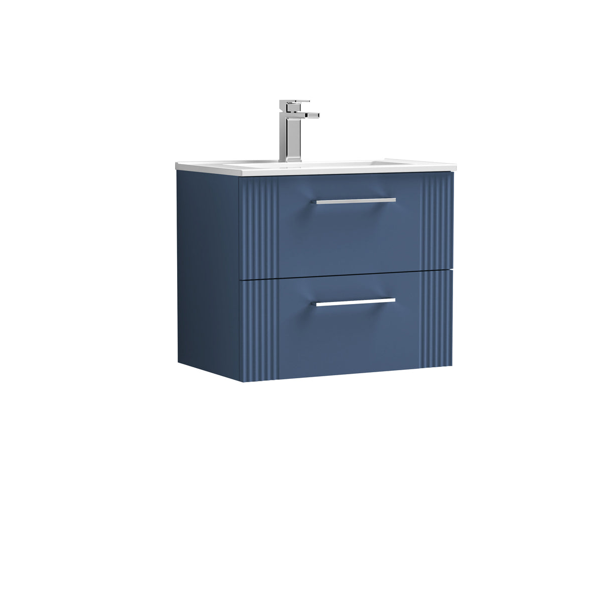 Nuie Deco 600mm 2 Drawer Wall Hung Vanity Unit With Minimalist Basin