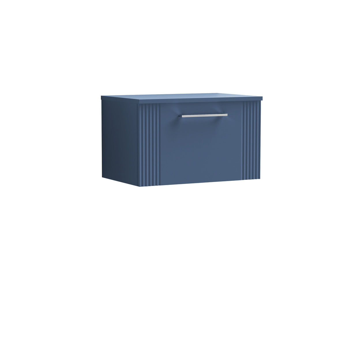 Nuie 600mm Part Fluted 1 Drawer Wall Hung Vanity Unit & Worktop With Co-ordinating Worktop