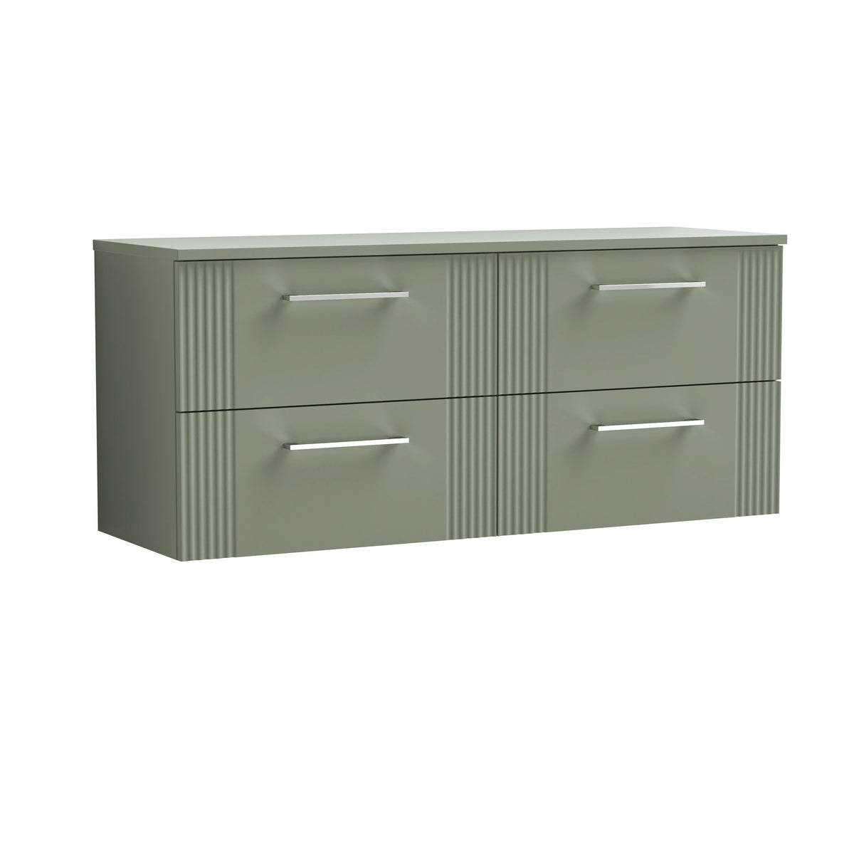 Nuie 1205mm 4 Drawer Wall Hung Vanity Unit With Co-ordinating Worktop