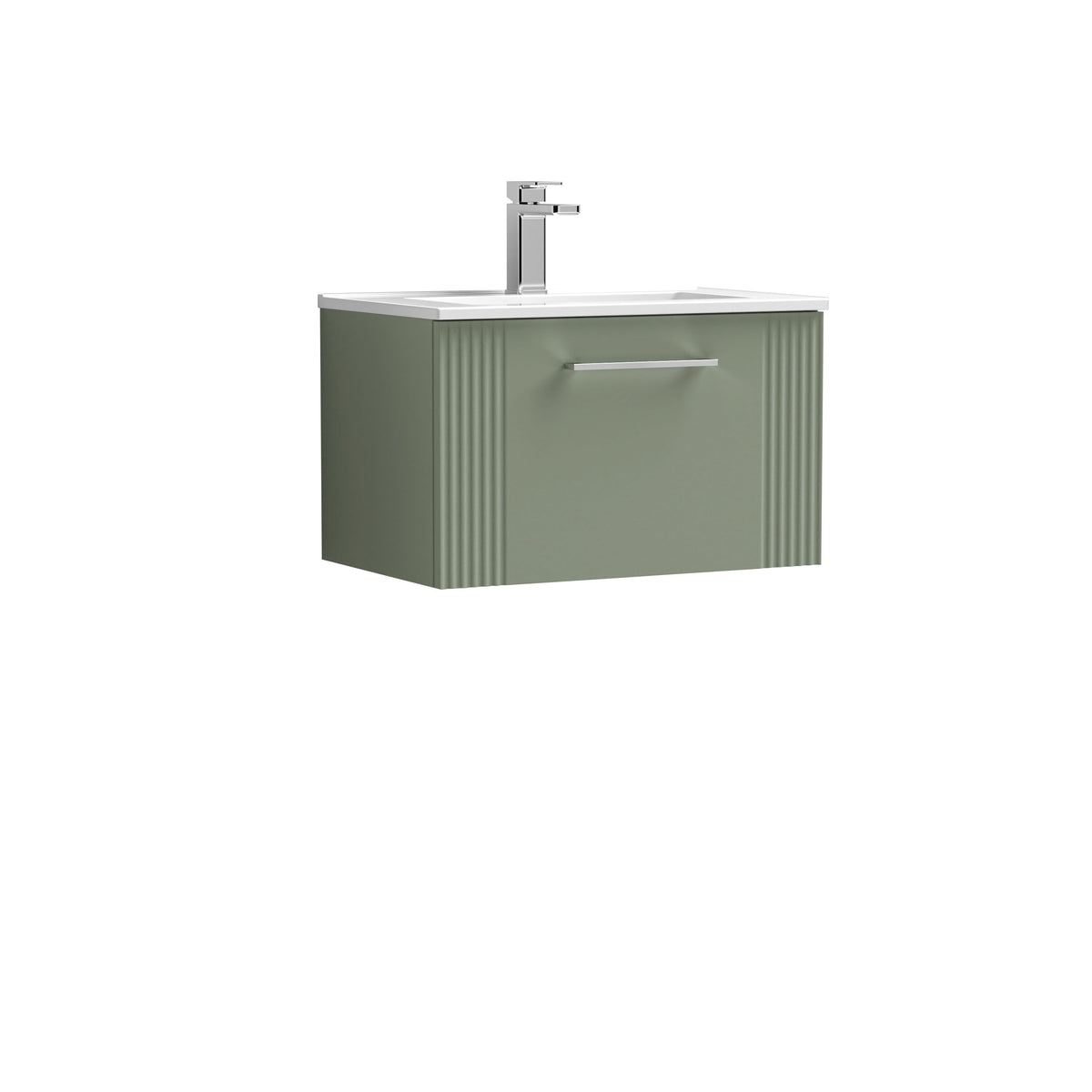 Nuie Deco 600mm 1 Drawer Wall Hung Vanity Unit With Minimalist Basin