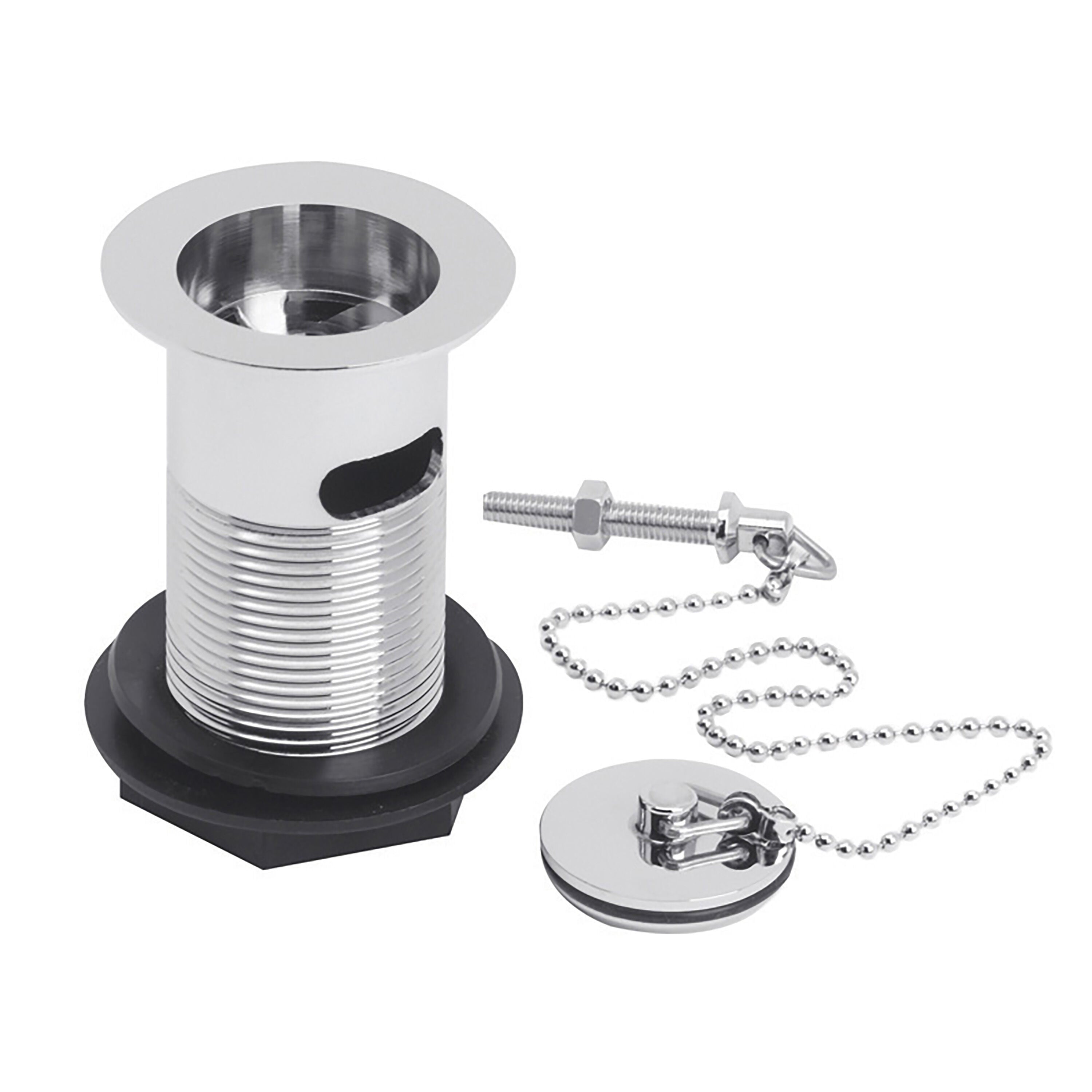 Chrome Plug With Chain Basin Waste